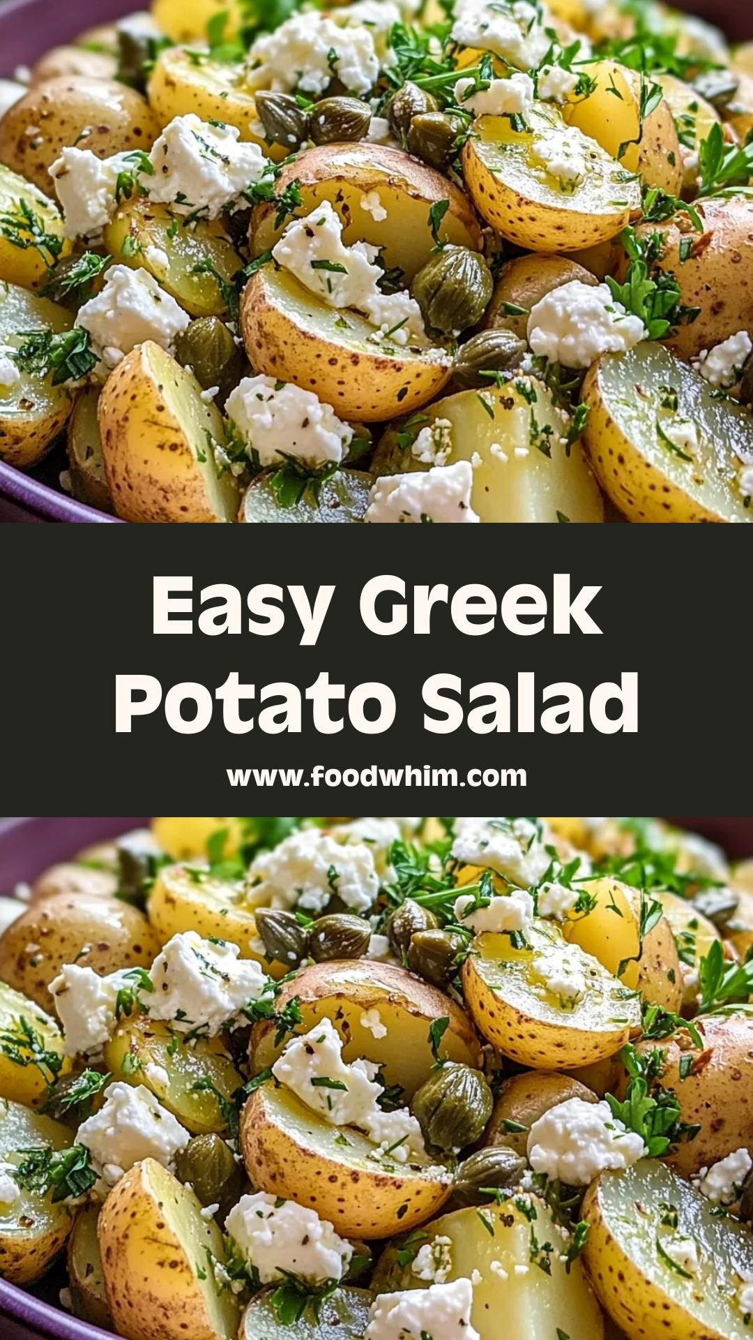 Greek Potato Salad with Feta, Capers, and Fresh Herbs — pin 3