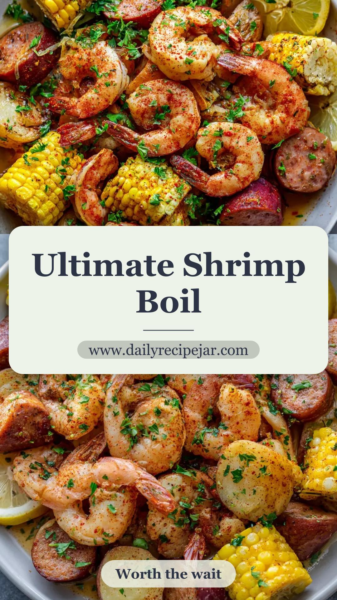 Shrimp Boil with Andouille and Spiced Butter — pin 1