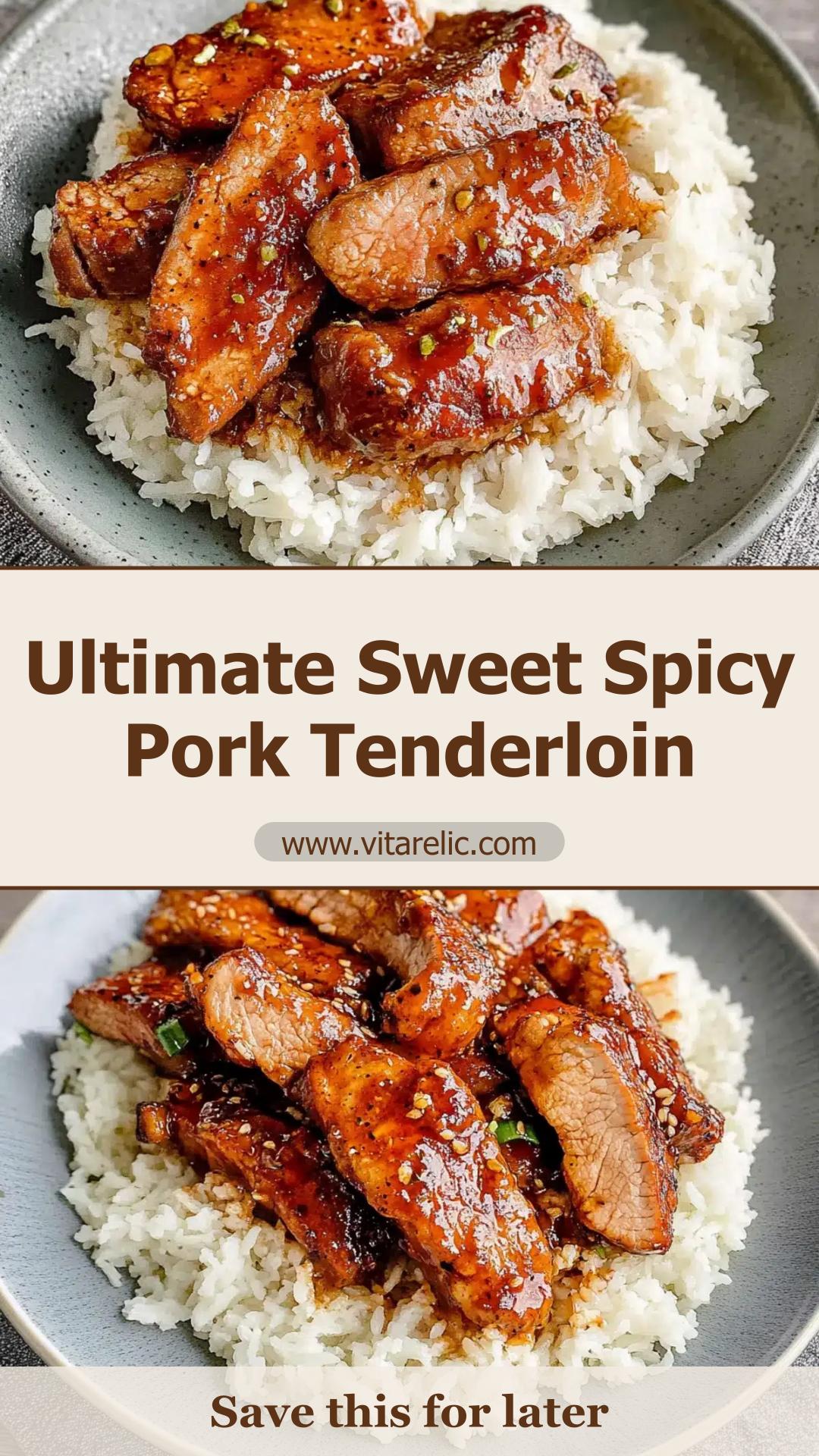 Sweet Spicy Pork Tenderloin with Golden BBQ Sriracha Glaze — pin 3