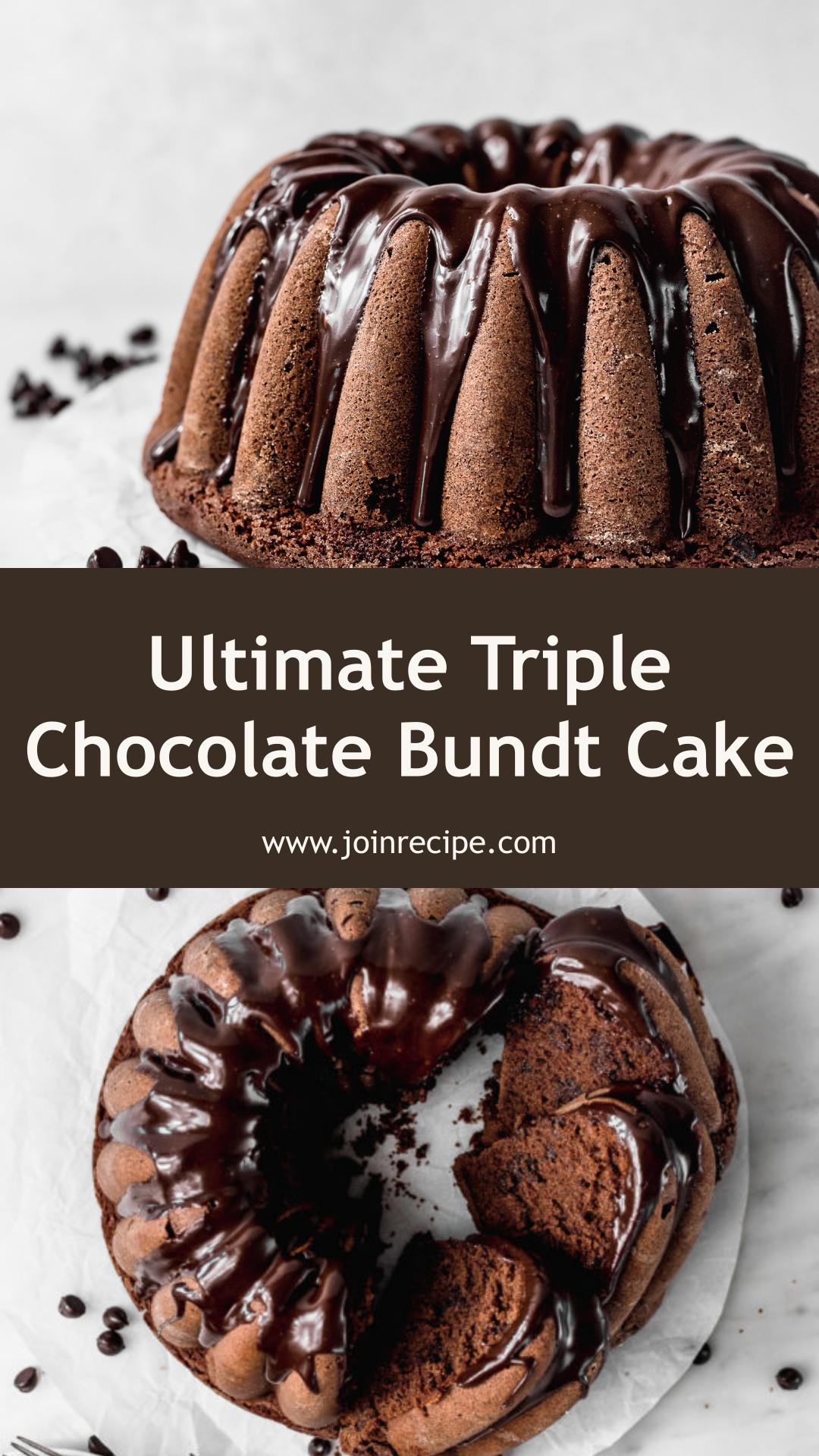 Triple Chocolate Bundt Cake — pin 1