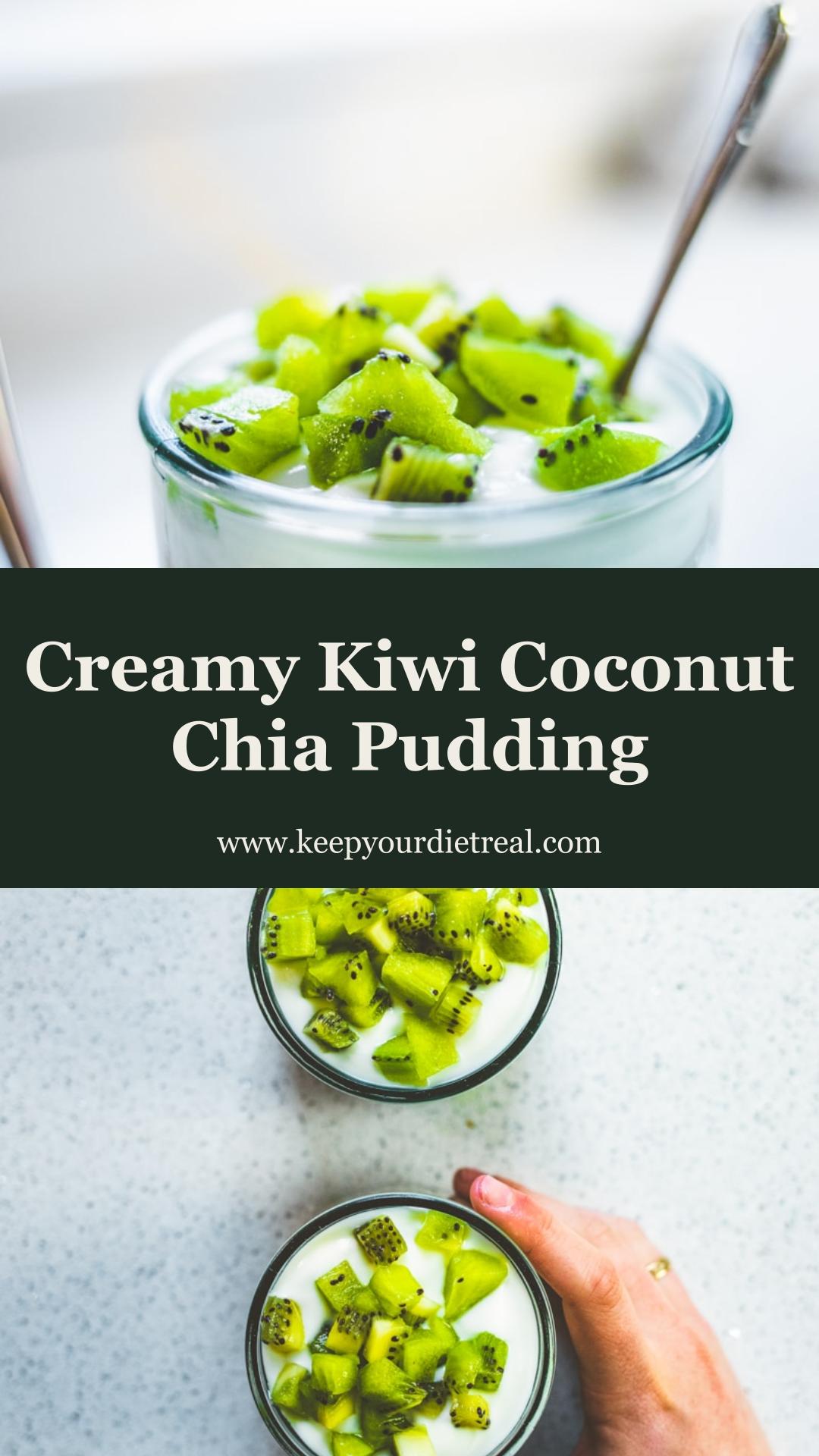 Kiwi & Coconut Chia Pudding with Creamy Coconut Yoghurt — pin 1