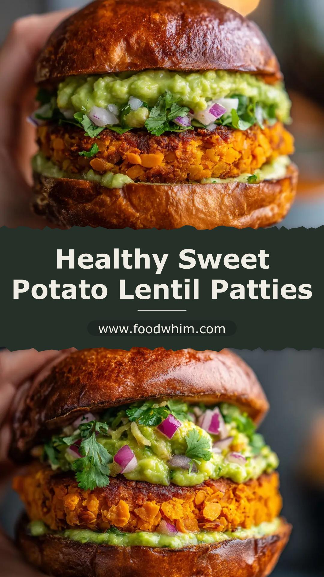 Sweet Potato and Red Lentil Patties with Cilantro and Smoked Paprika — pin 1