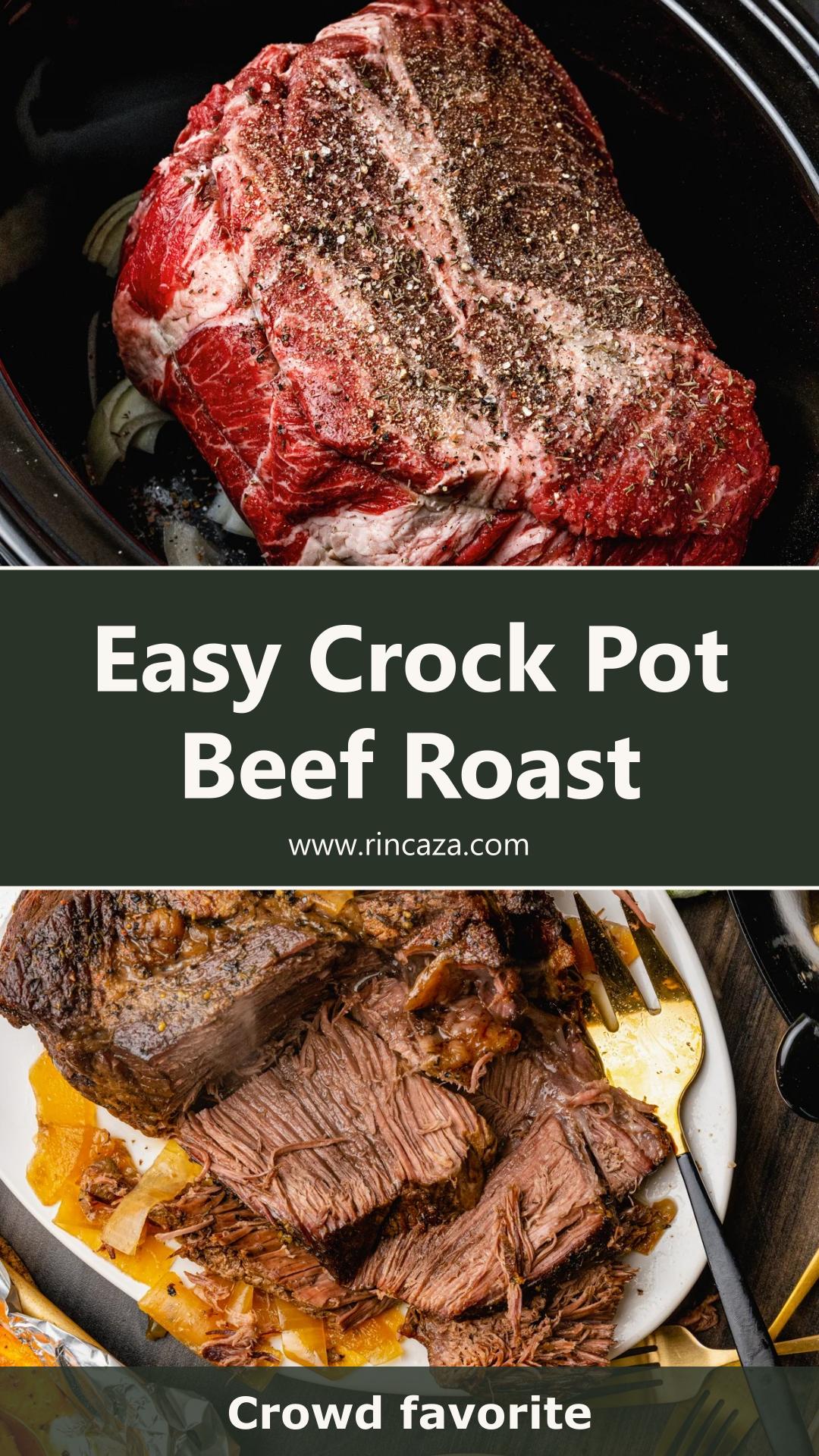Easy Crock Pot Beef Roast with Rich Savory Drippings — pin 2