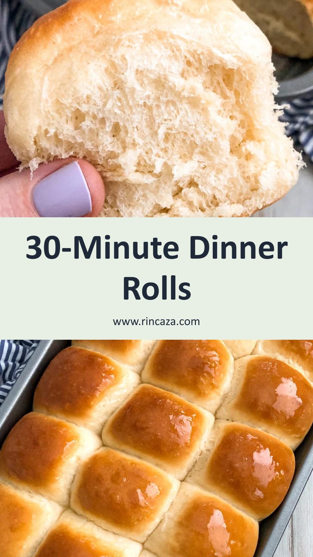 30 Minute Dinner Rolls With Soft, Fluffy Centers — pin 1