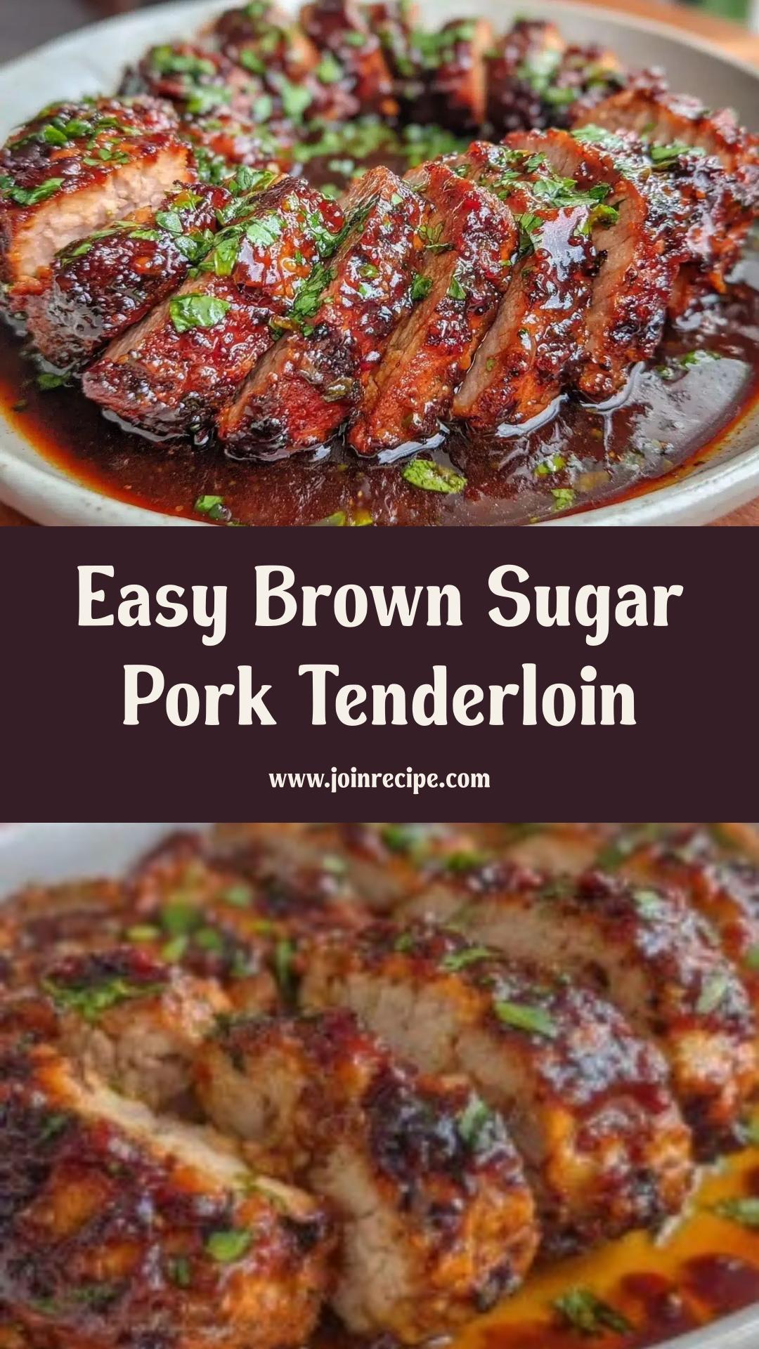 Crockpot Brown Sugar Pork Tenderloin: Easy 3-Ingredient Slow Cooker Dinner — pin 2