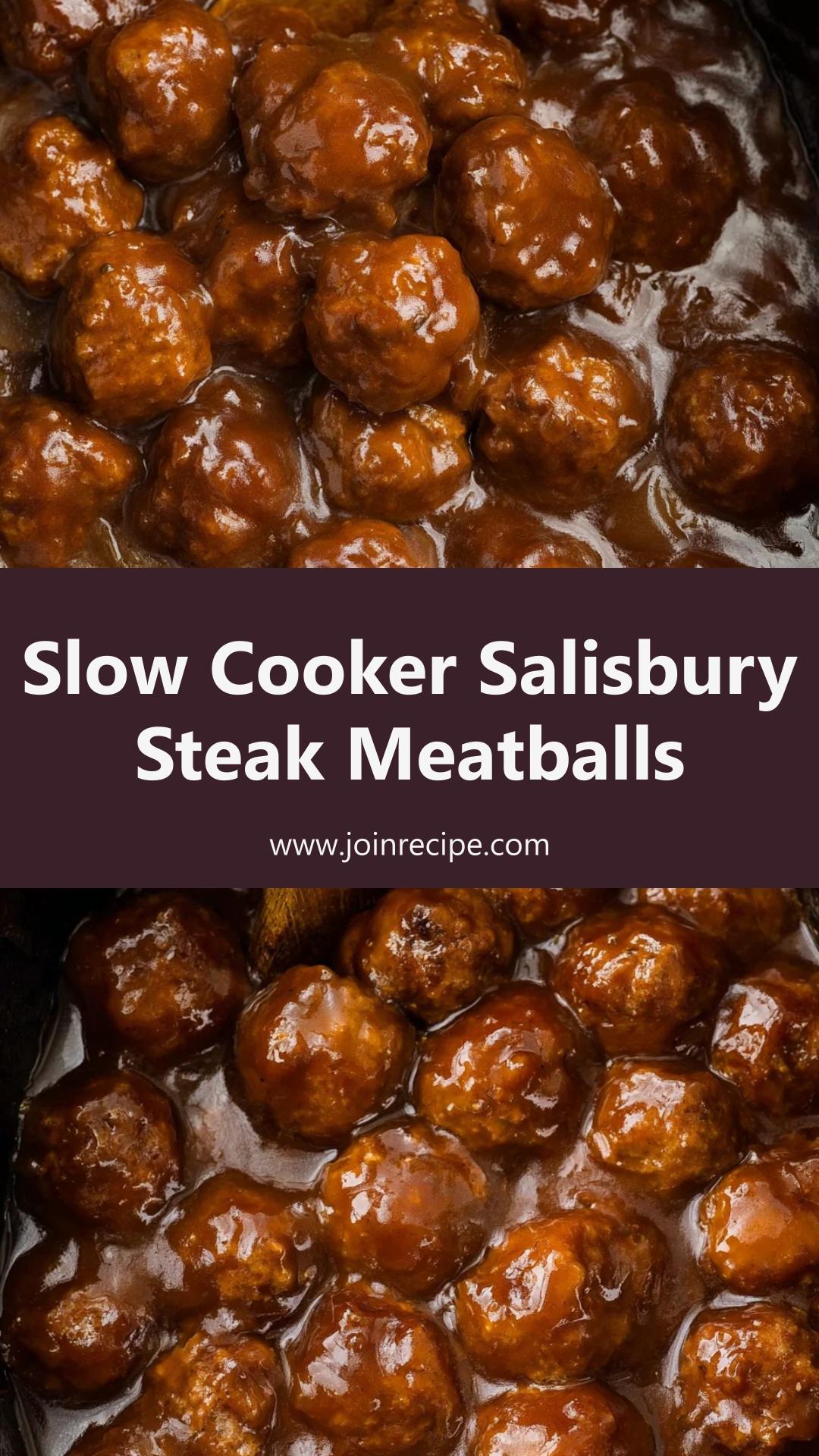 Slow Cooker Salisbury Steak Meatballs: Comforting Richness in Hearty Gravy — pin 3