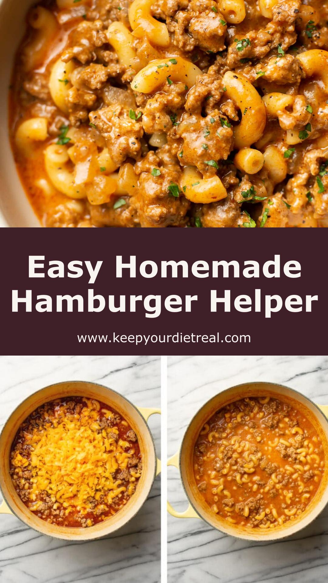 Homemade Hamburger Helper with Sharp Cheddar and Beefy Macaroni — pin 2