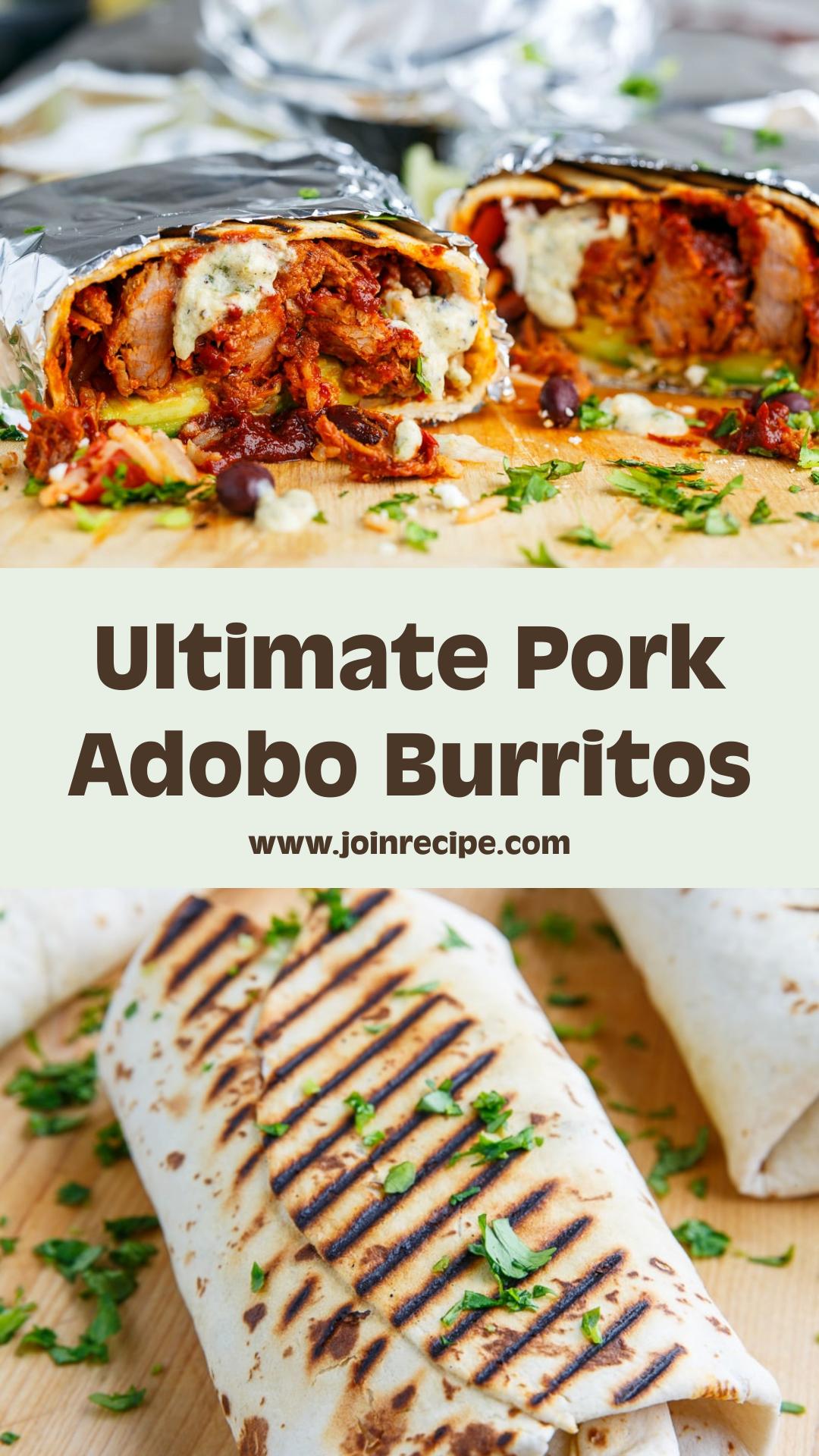 Pork Adobo Burritos With Creamy Tomatillo Ranch and Grilled Tortillas — pin 2
