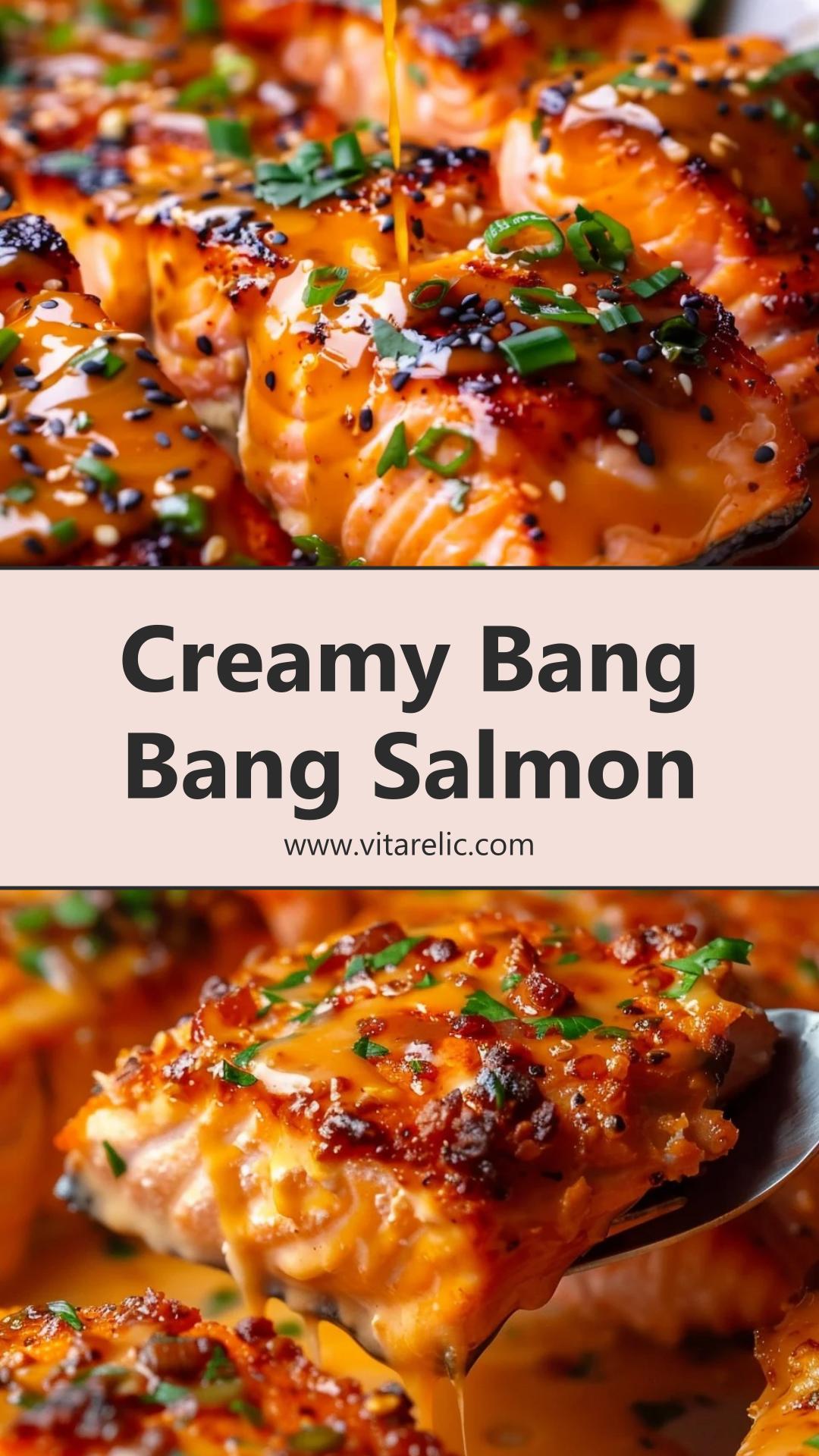 Bang Bang Salmon with Creamy Sweet Chili Sriracha Sauce — pin 2