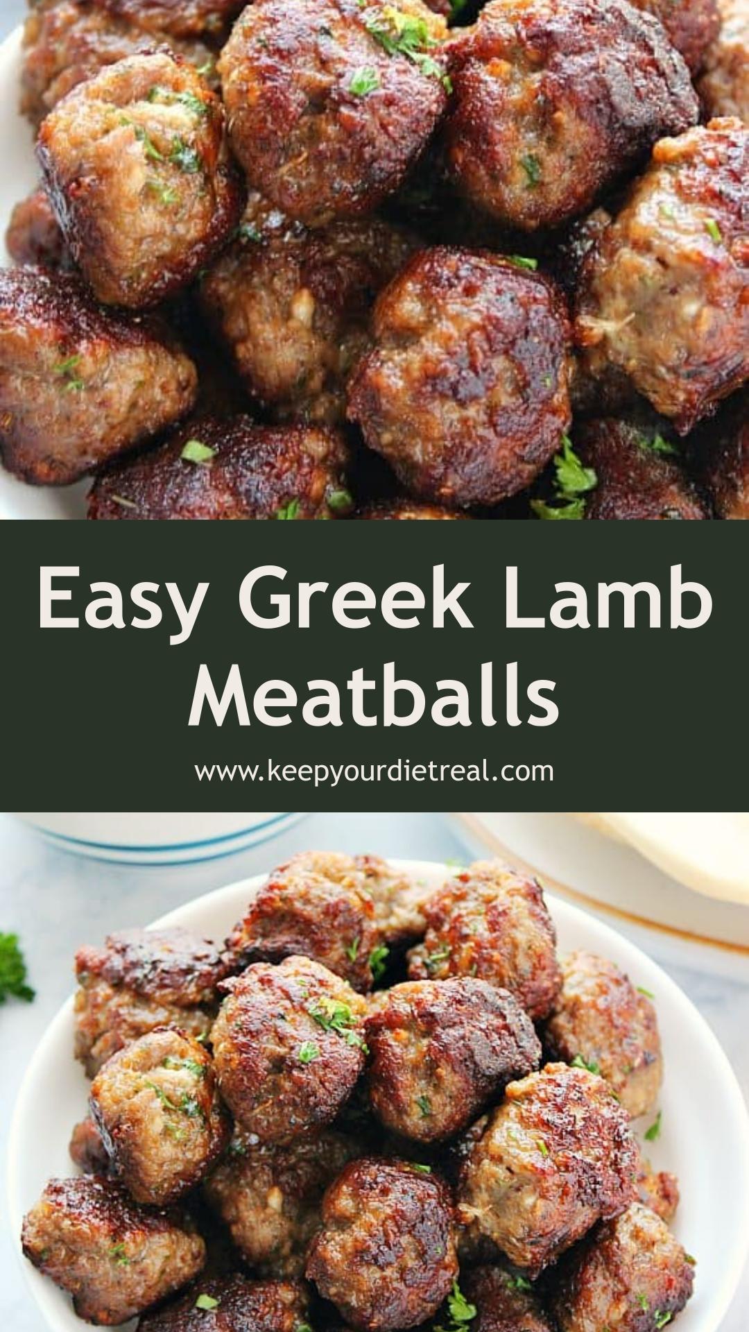Greek Meatballs with Lamb, Parsley, Mint, and Oregano — pin 2