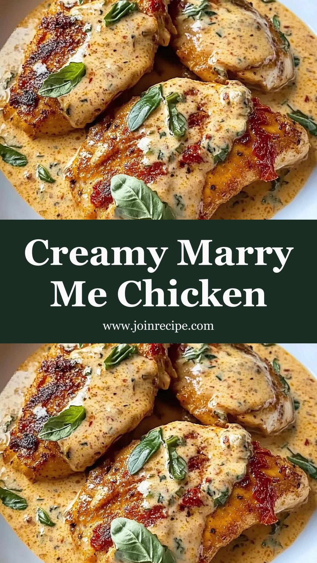 Original Marry Me Chicken: Tender Chicken in Creamy Sun-Dried Tomato Sauce — pin 1