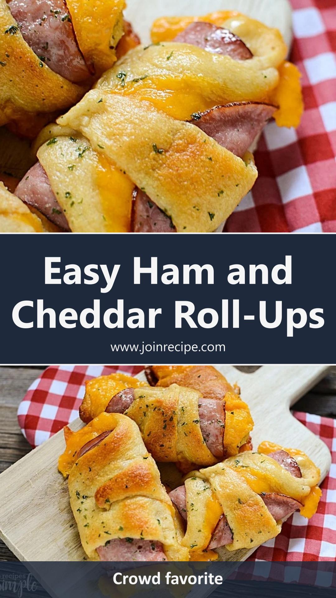 Ham and Cheddar Crescent Roll-Ups with Golden Garlic-Parsley Tops — pin 1