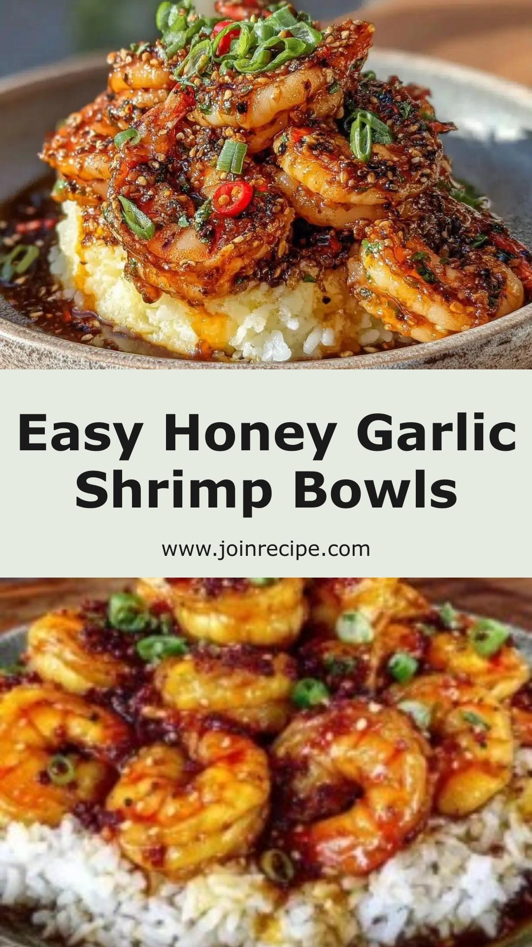 Honey Garlic Shrimp Bowls: Quick Sweet-Salty Delight in 30 Minutes — pin 1