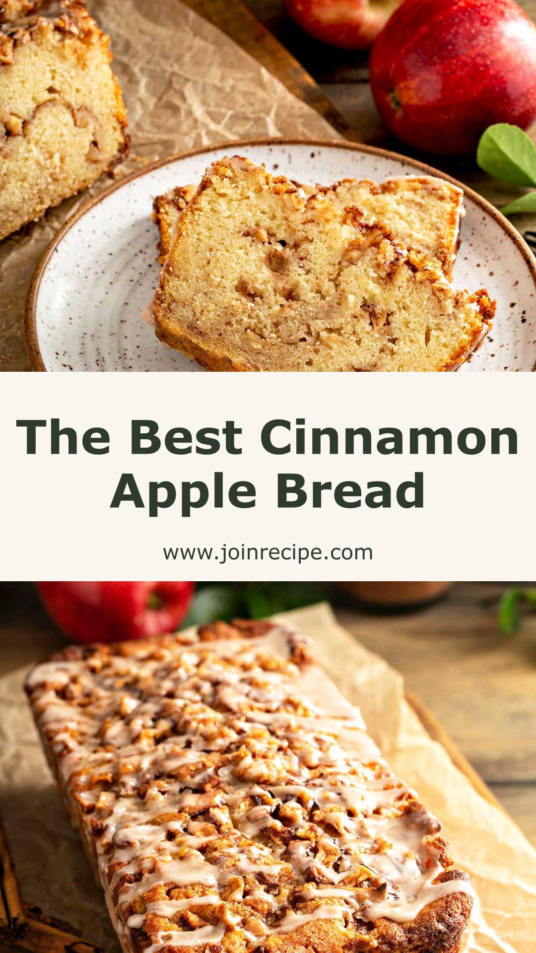 Cinnamon Apple Bread with Brown Sugar Swirl and Cinnamon Glaze — pin 1