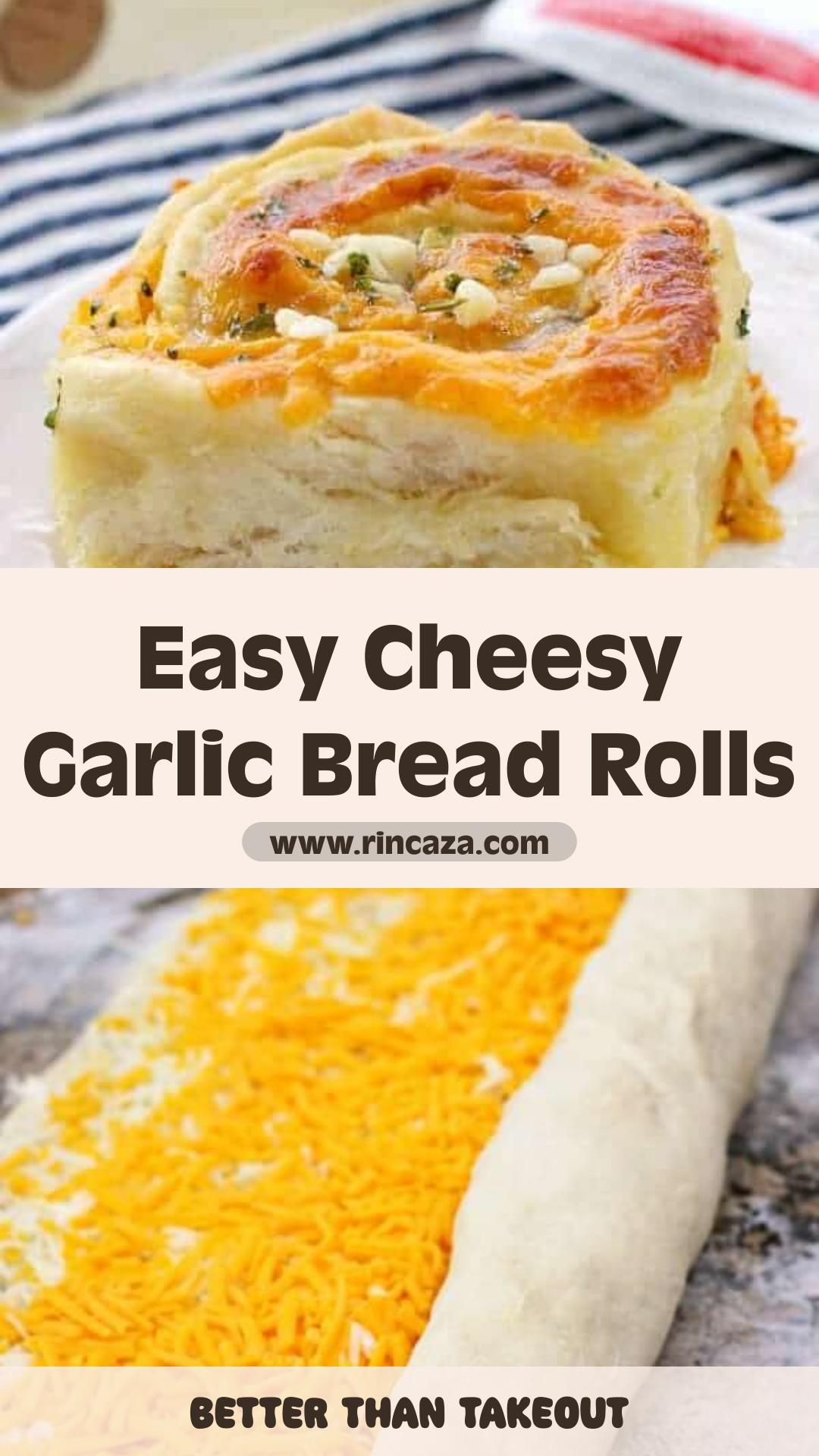 Cheesy Garlic Bread Rolls With Garlic-Parsley Butter and Two Cheeses — pin 1