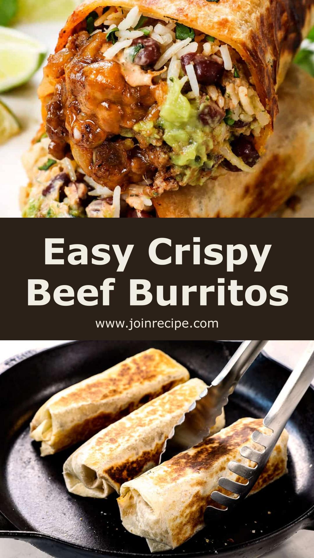 Beef Burritos with Chili-Spiced Beef and Crispy Tortillas — pin 2