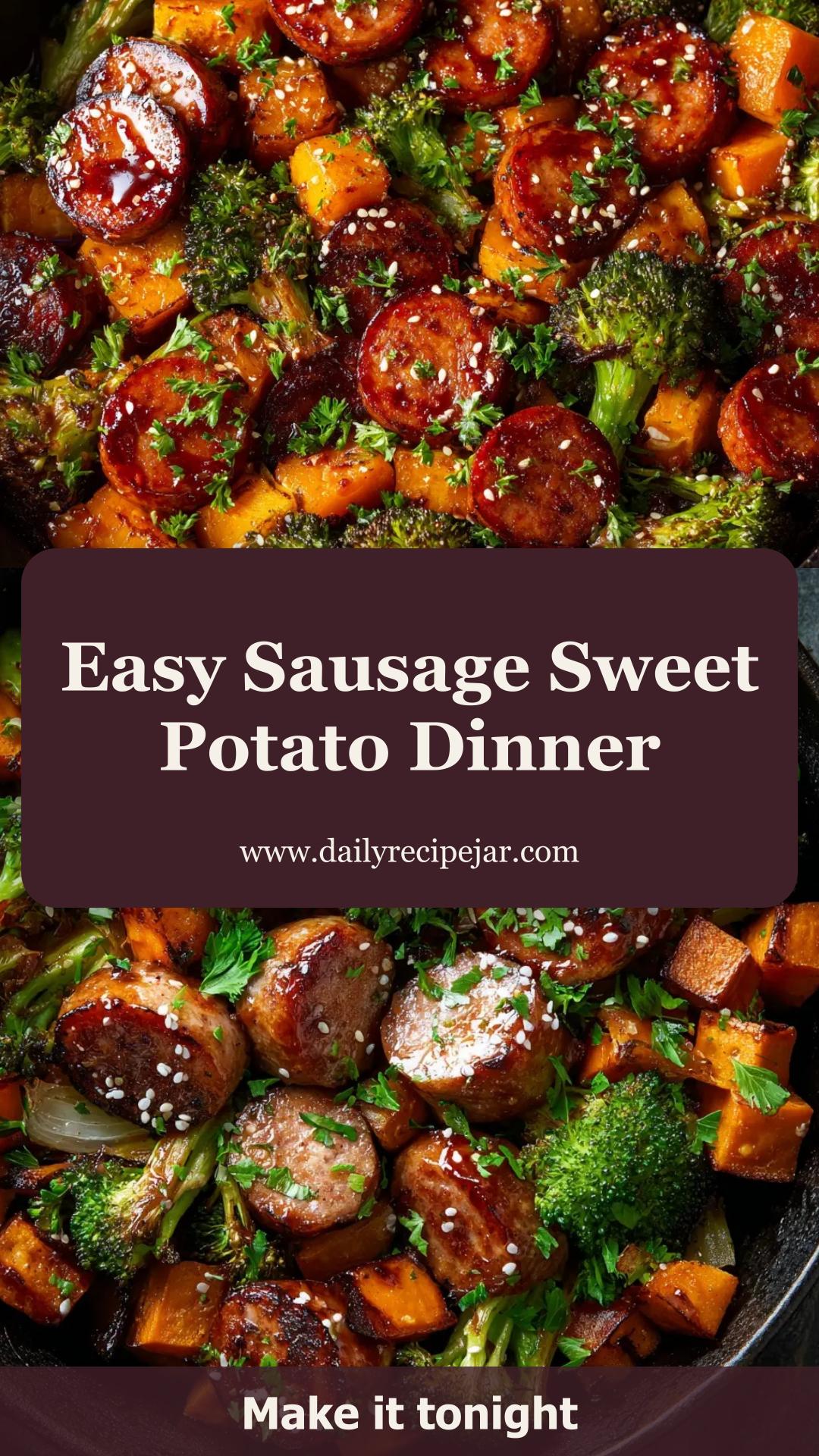 Honey Garlic Sausage and Sweet Potato Sheet Pan Dinner — pin 2