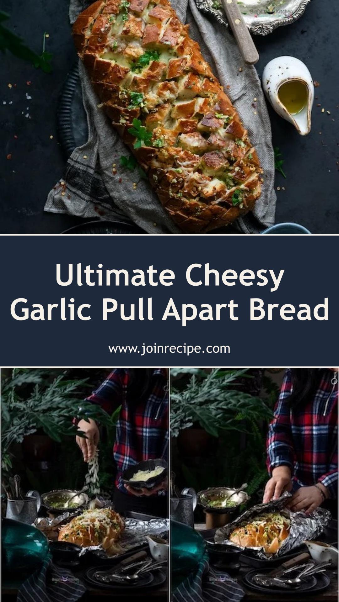 Cheesy Garlic Pull Apart Bread With Gooey Mozzarella — pin 4