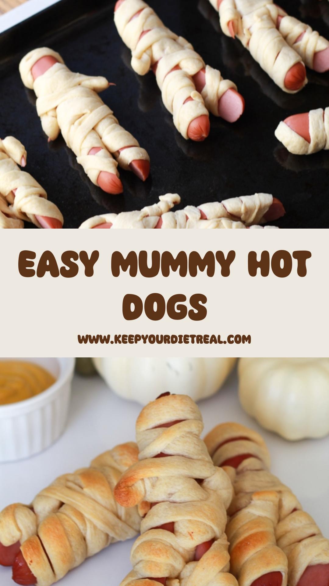Easy Mummy Hot Dogs With Crescent Dough Arms and Legs — pin 2