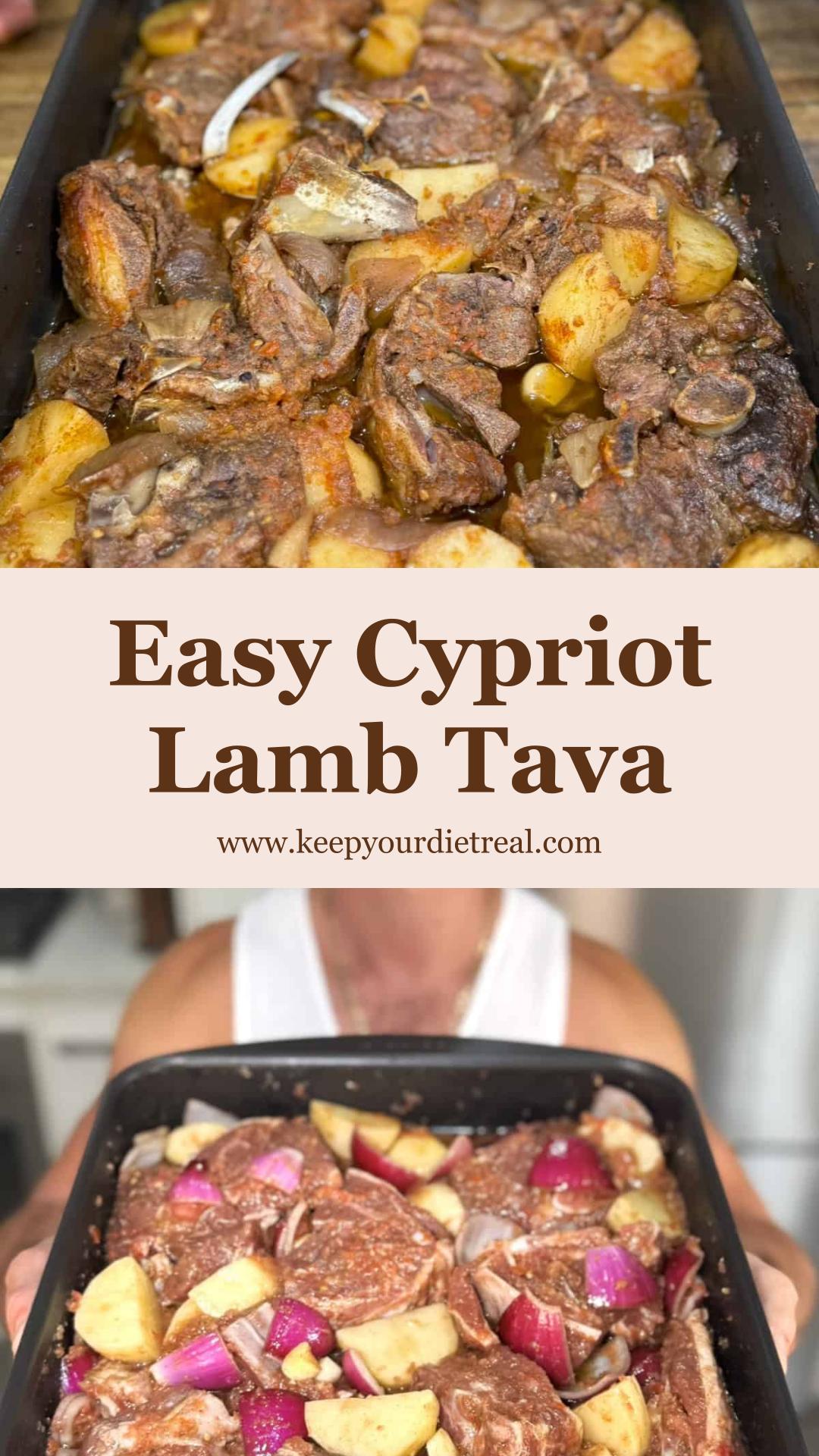 Cypriot Lamb Tava With Tender Potatoes and Warm Tomato Spices — pin 1