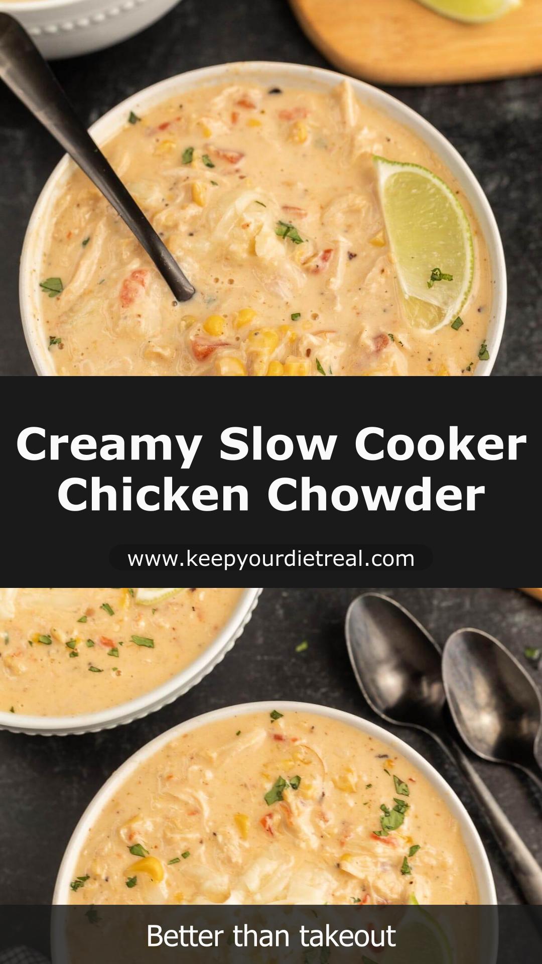 Slow Cooker Mexican Chicken Corn Chowder With Creamy Corn — pin 3