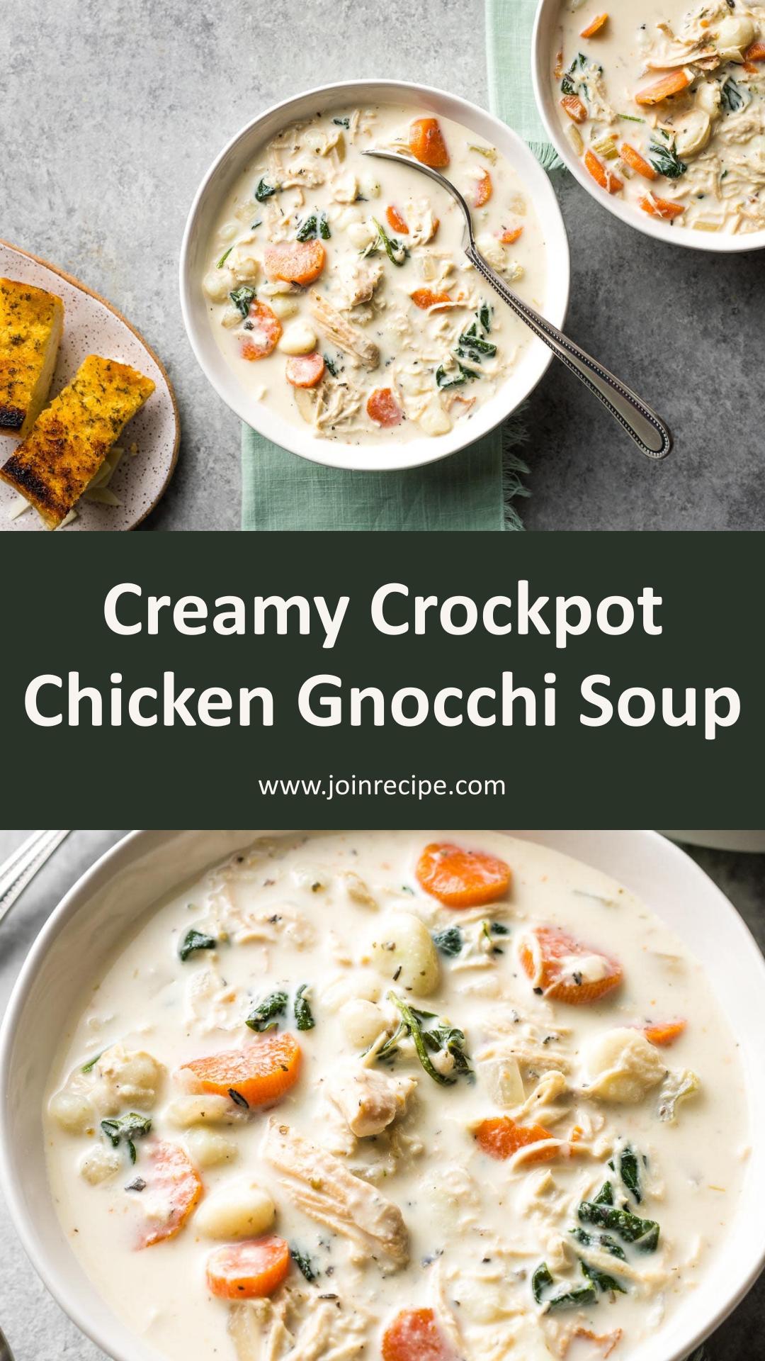 Creamy Crockpot Chicken Gnocchi Soup: Easy Comfort Food for Busy Nights — pin 2