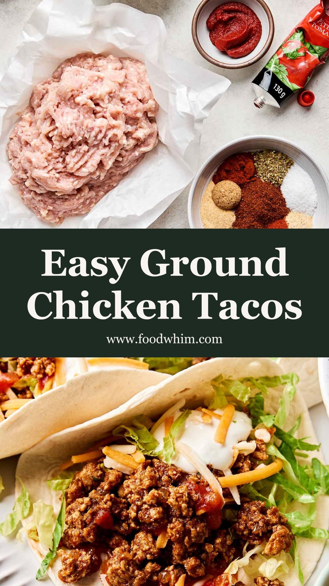 Ground Chicken Tacos With Smoky Spice and Juicy Tomato Paste Sauce — pin 1