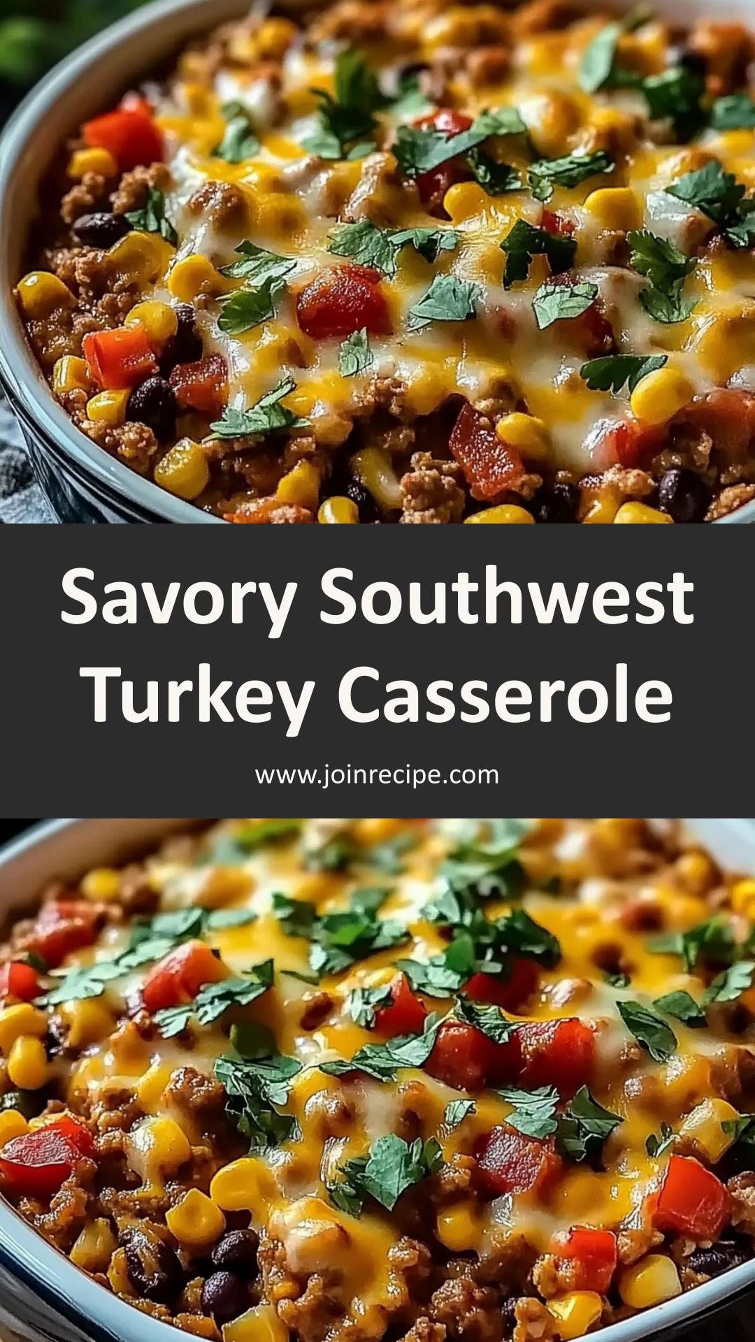 Savory Southwest Ground Turkey Casserole — pin 3