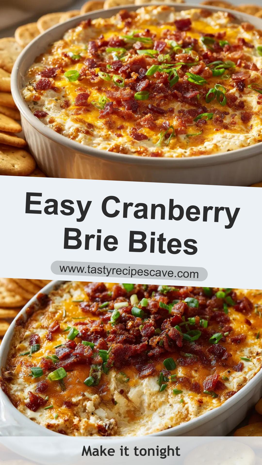 Thanksgiving Appetizer: Easy Cranberry Brie Bites — pin 1