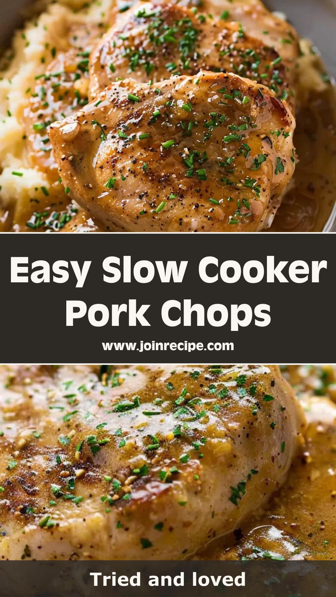 Creamy Ranch Slow-Cooker Pork Chops with Rich Gravy — pin 1
