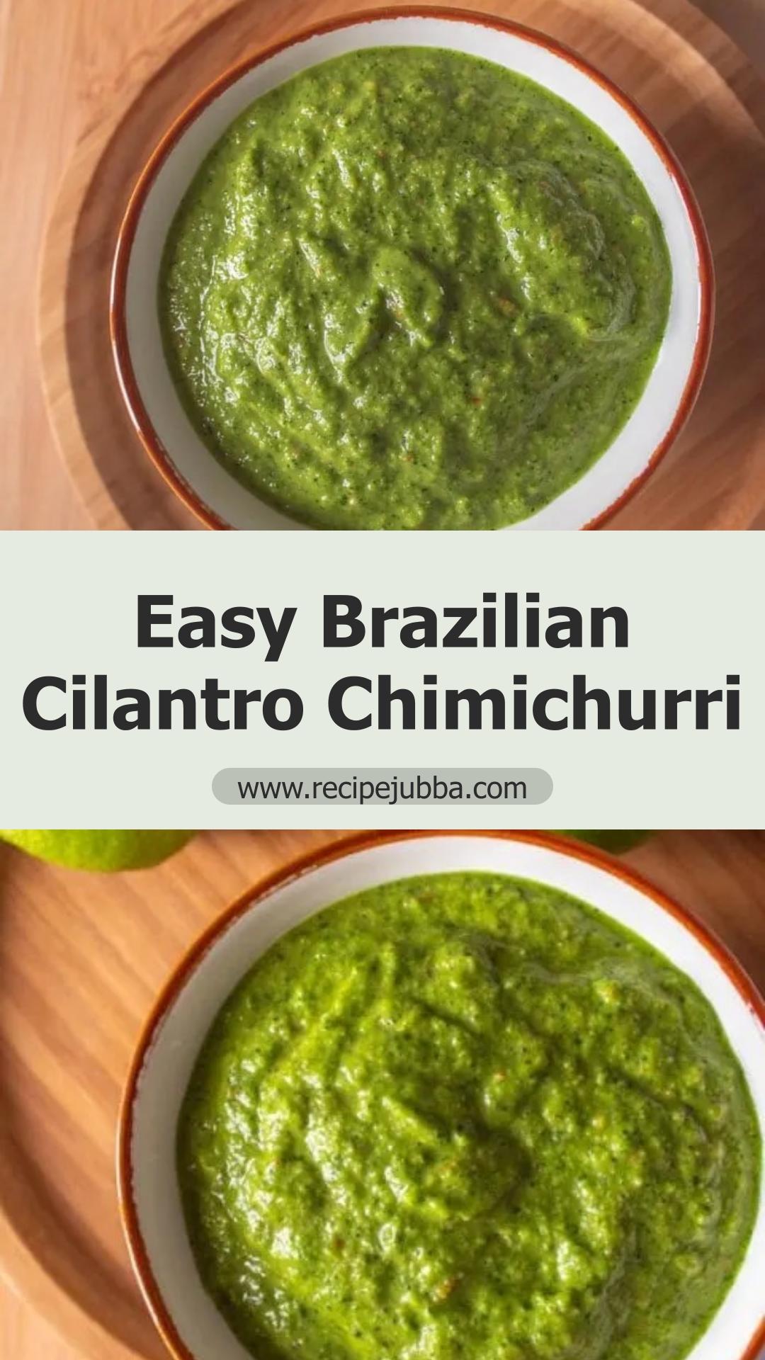 Brazilian Cilantro Chimichurri with Tangy Lime and Garlic — pin 1