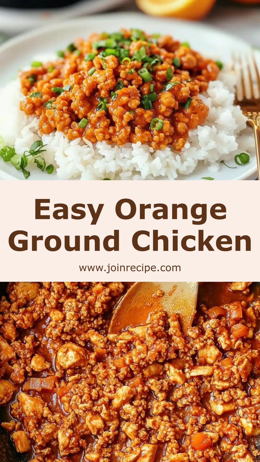 Easy Orange Ground Chicken: Quick, Zesty Weeknight Dinner — pin 1