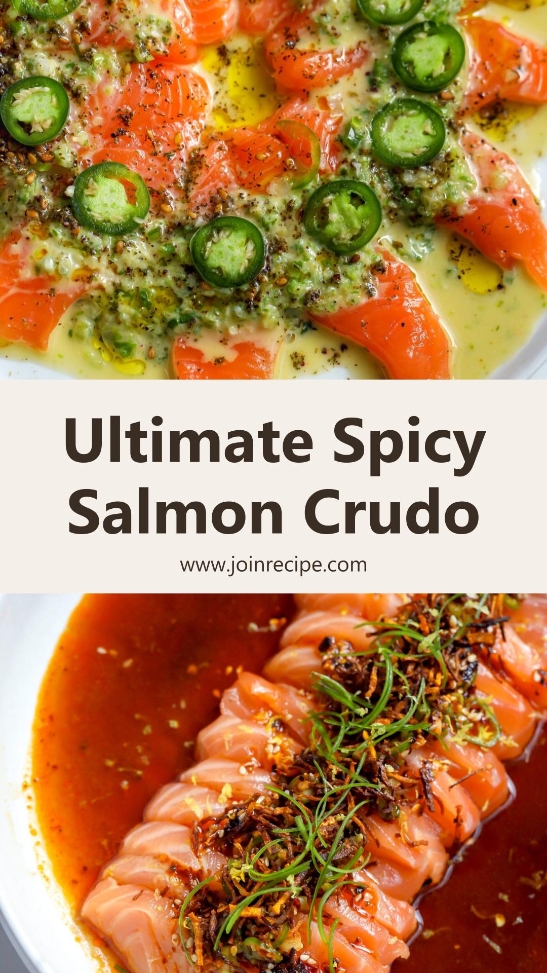 Spicy Salmon Crudo with Crispy Carrots and Citrus Tamari Sauce — pin 2