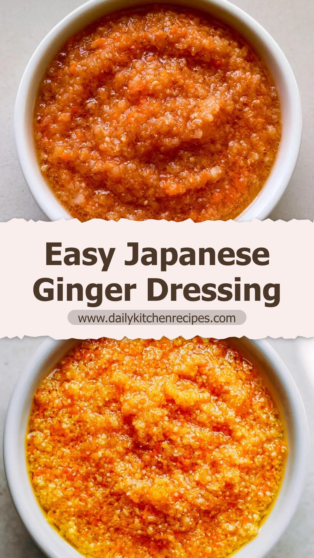 Japanese Steakhouse Ginger Dressing: Hibachi-Style Carrot and Ginger — pin 2