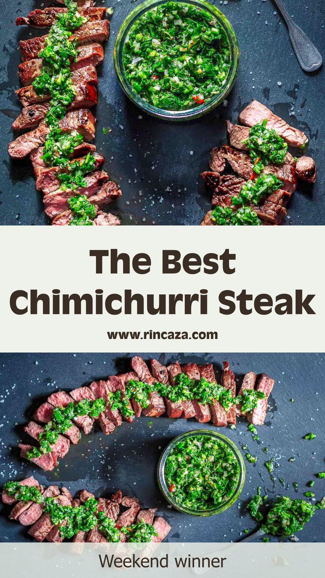 Chimichurri Steak with Pan-Seared Flank Steak and Fresh Herbs — pin 2