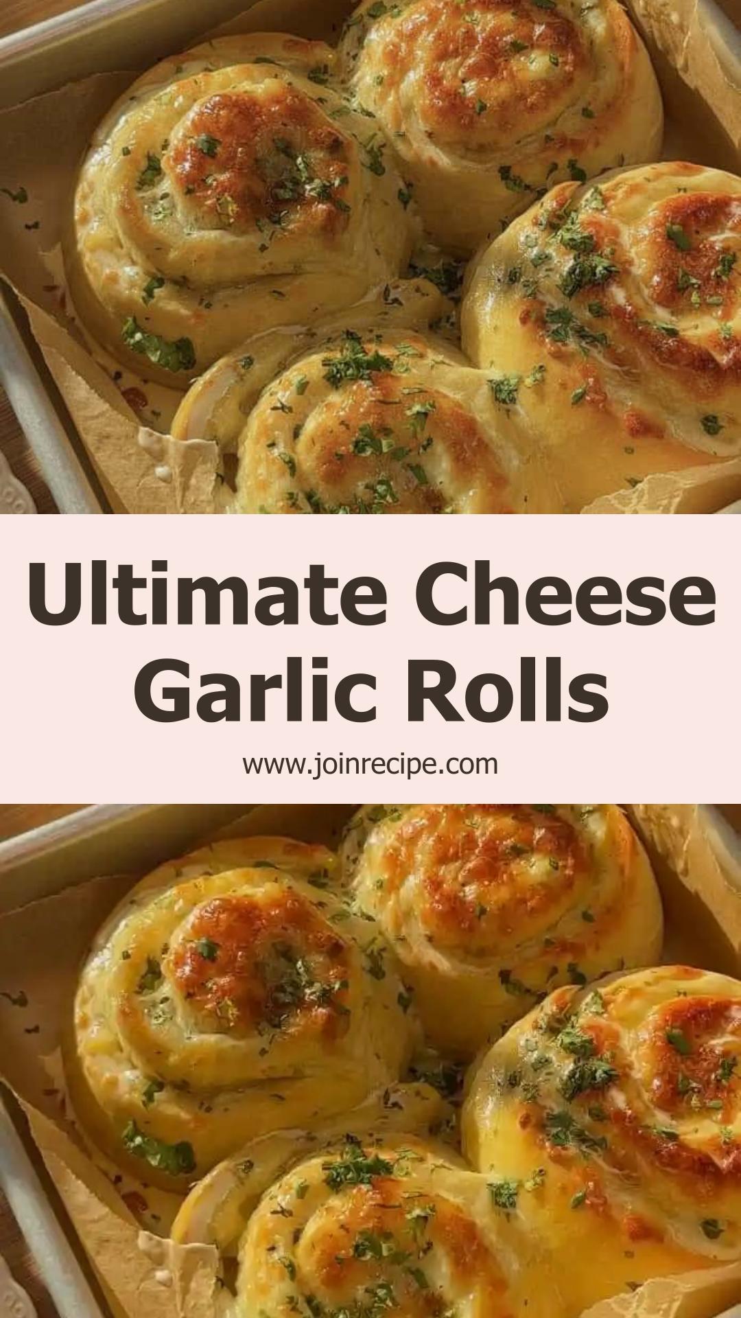 Buttery Cheese Garlic Rolls with Roasted Garlic and Mozzarella — pin 1
