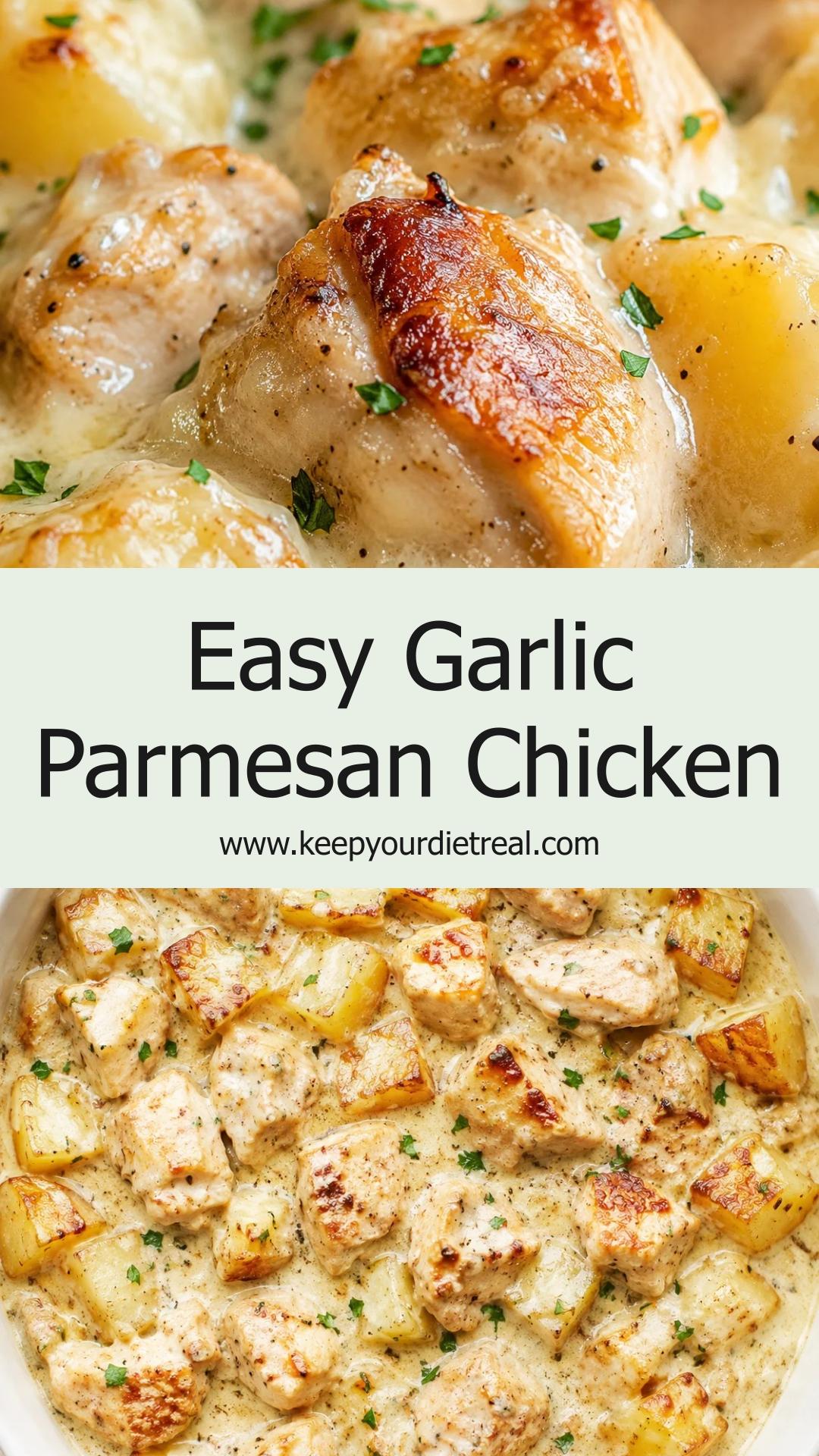 Garlic Parmesan Crockpot Chicken and Potatoes: Easy, Flavorful Weeknight Meal — pin 2