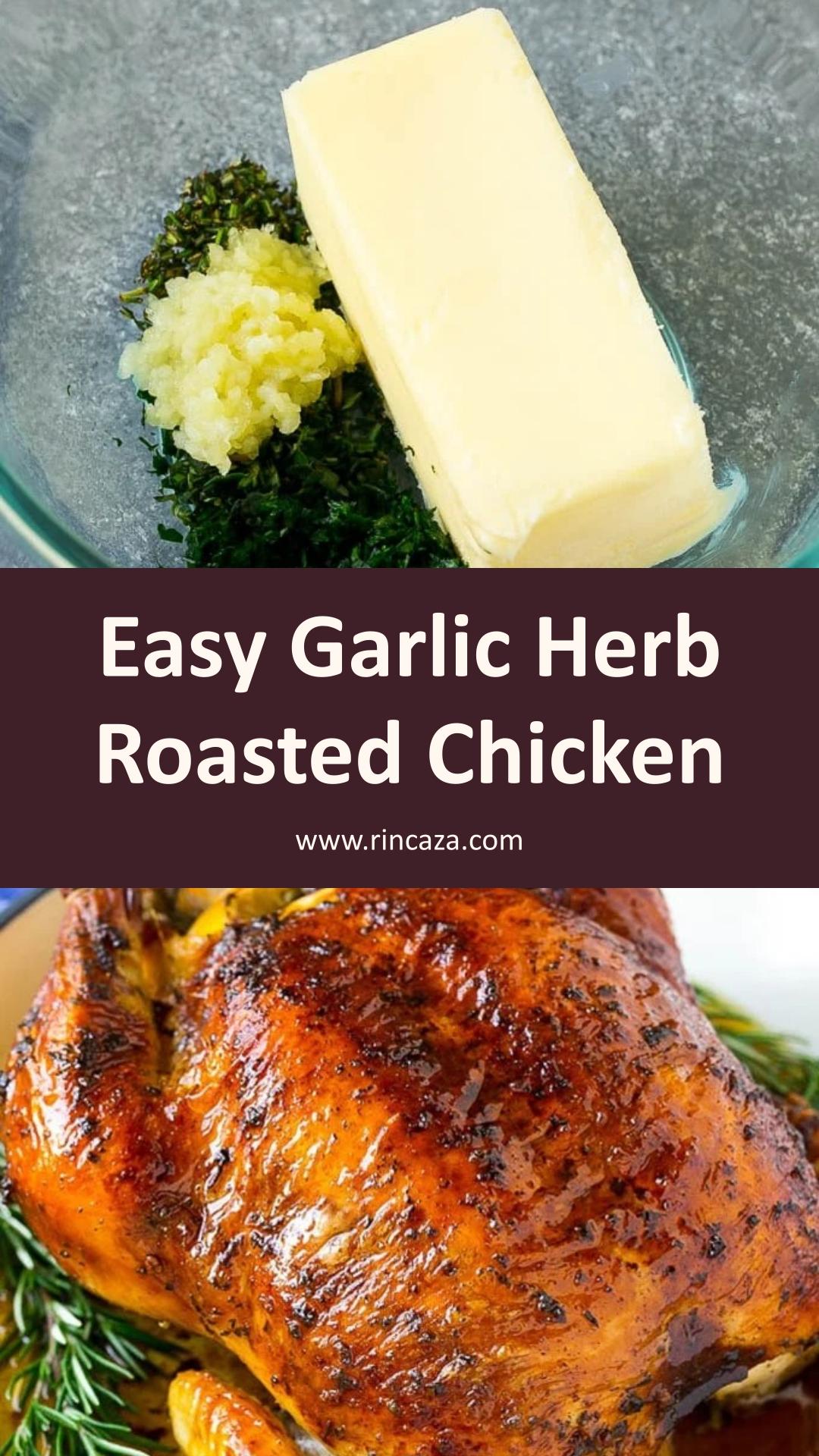 Roasted Chicken with Garlic and Herbs: Golden Brown and Juicy — pin 1