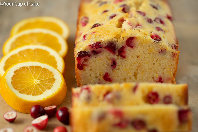 Orange Cranberry Bread with Zesty Orange Peel and Tart Fresh Cranberries