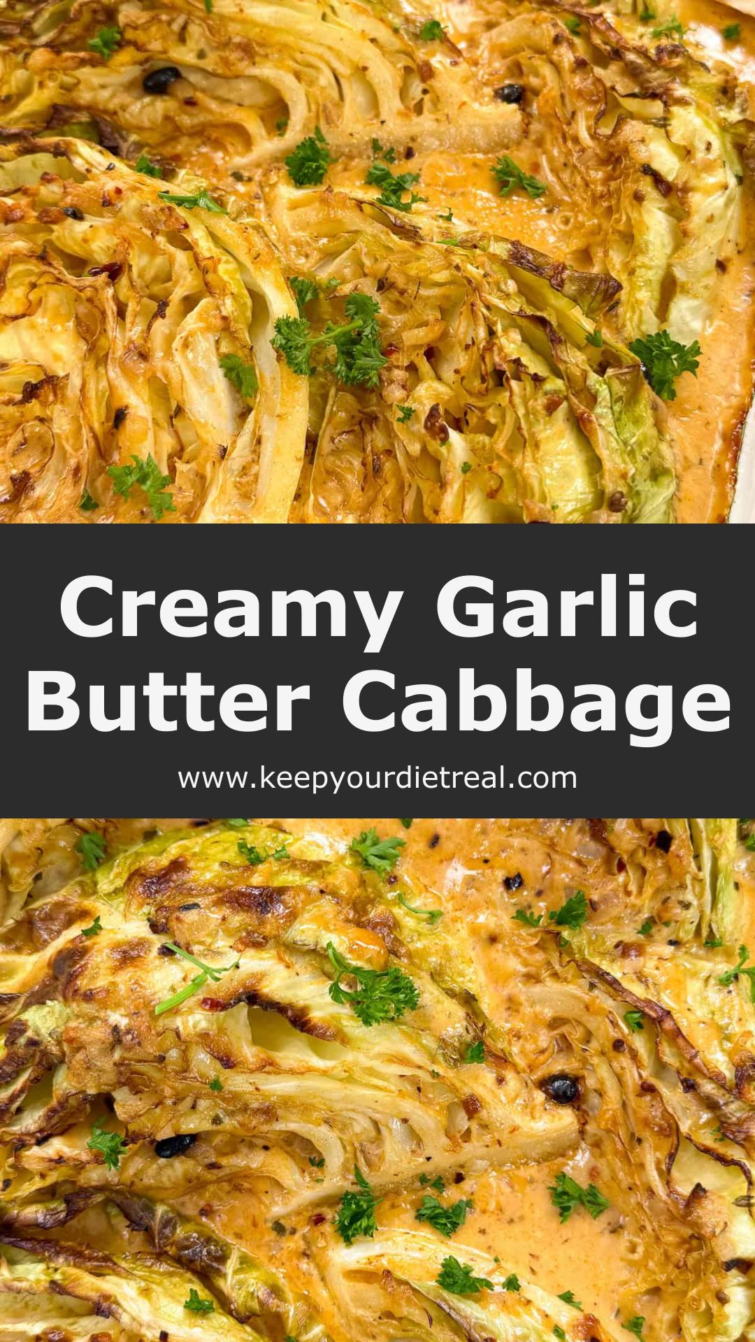 Garlic Butter Melting Cabbage With Creamy Parmesan Sauce — pin 3