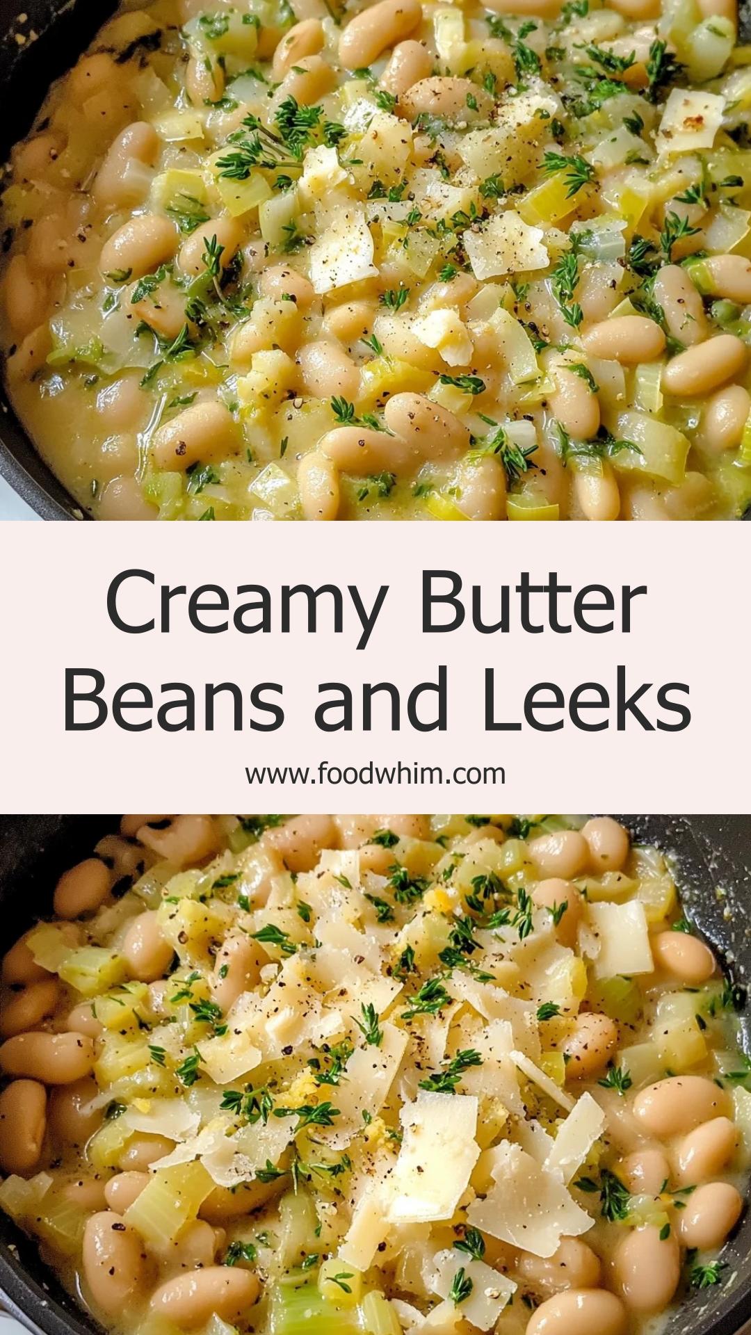 Butter Beans with Leeks: Creamy Cheddar, Herbs, and Lemon — pin 2