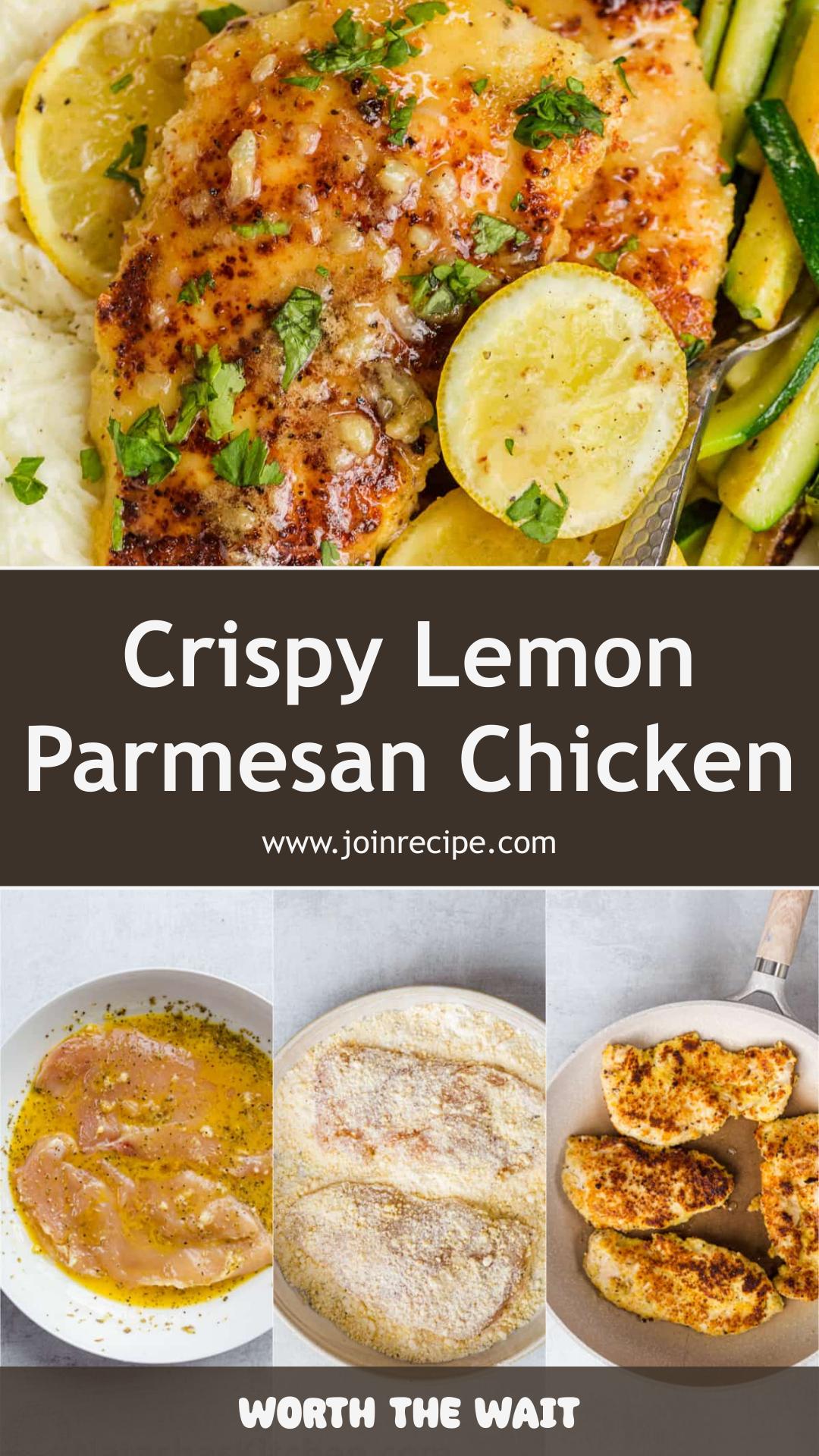 Parmesan-Crusted Lemon Chicken with Garlic Lemon Butter Sauce — pin 3