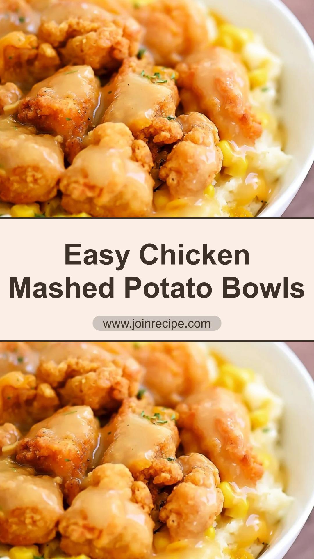 Chicken Mashed Potato Bowls with Crispy Nuggets and Turkey Gravy — pin 4