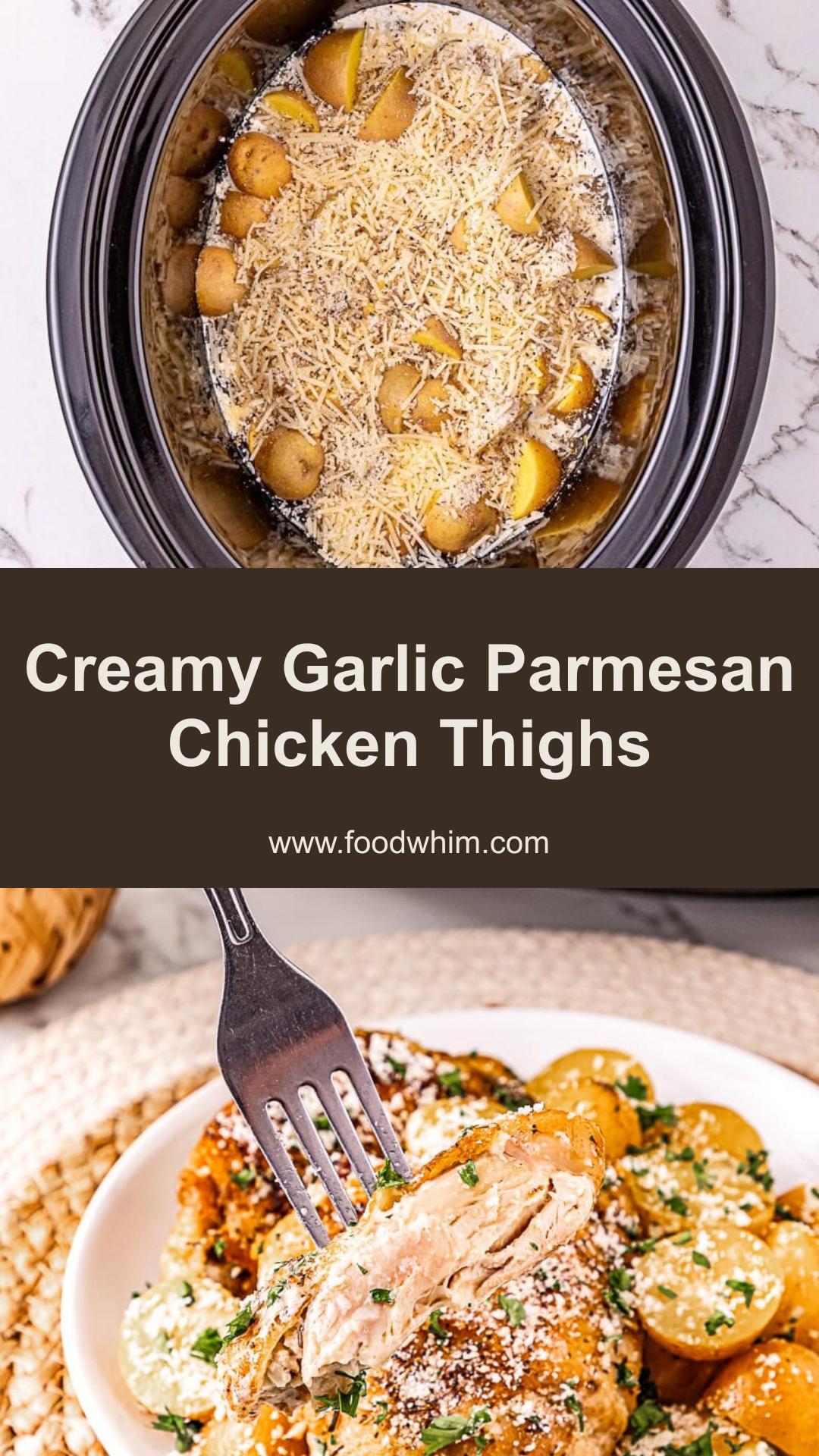 Creamy Garlic Parmesan Chicken Thighs with Tender Potatoes — pin 2