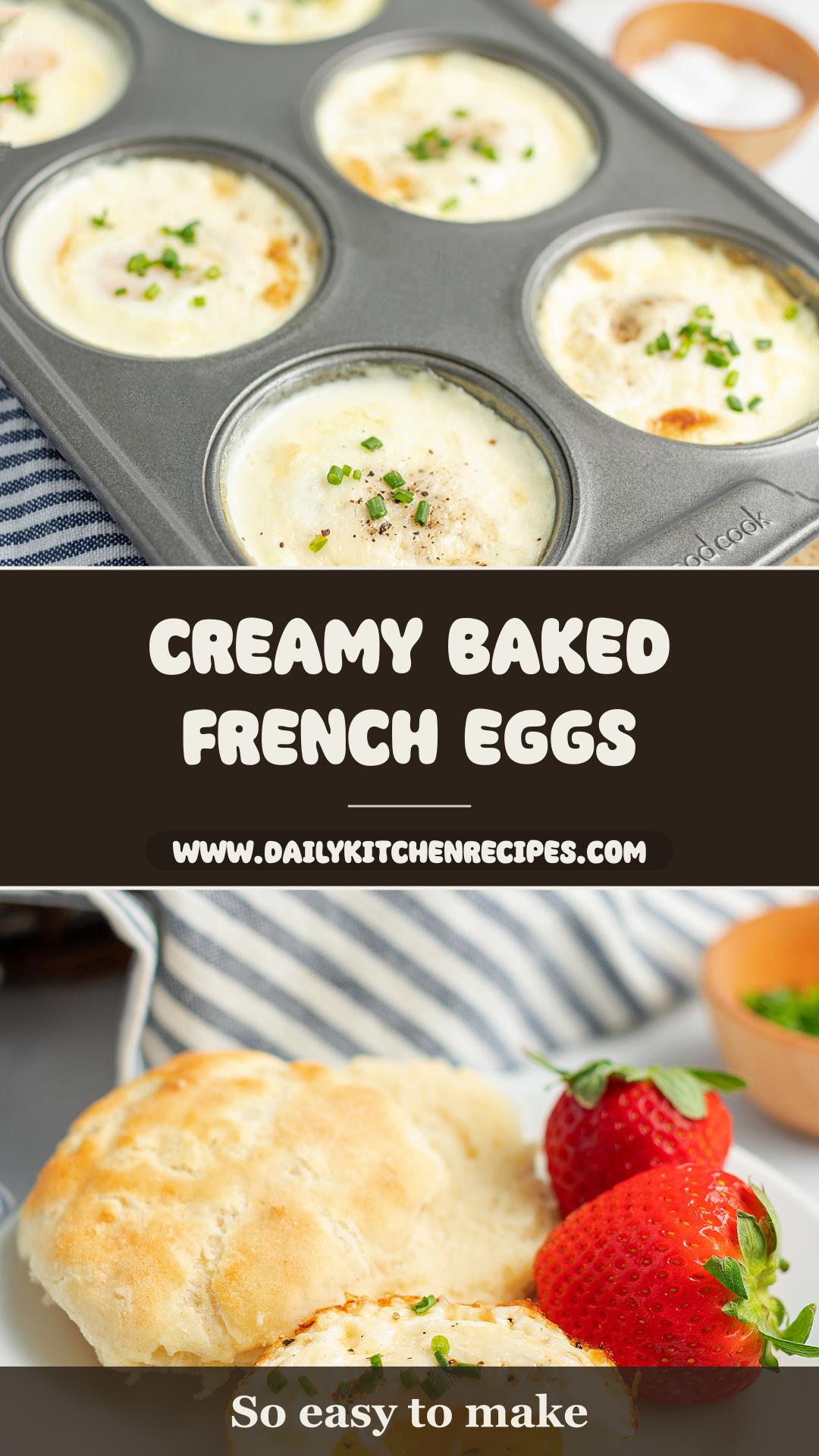 Baked French Eggs 12 Ingredients Easy Delicious — pin 1