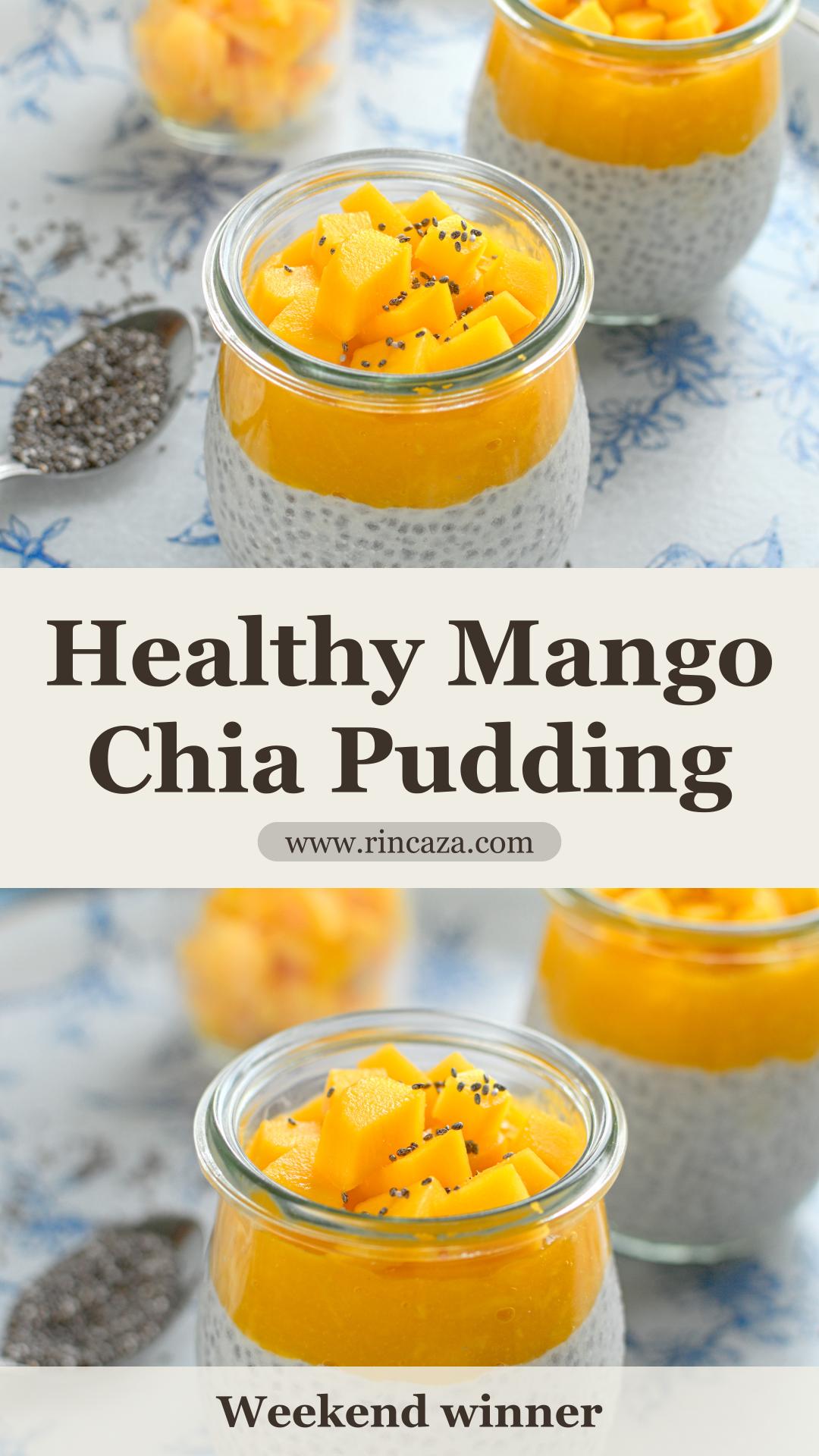 Mango Chia Pudding with Banana and Thick Yogurt — pin 1