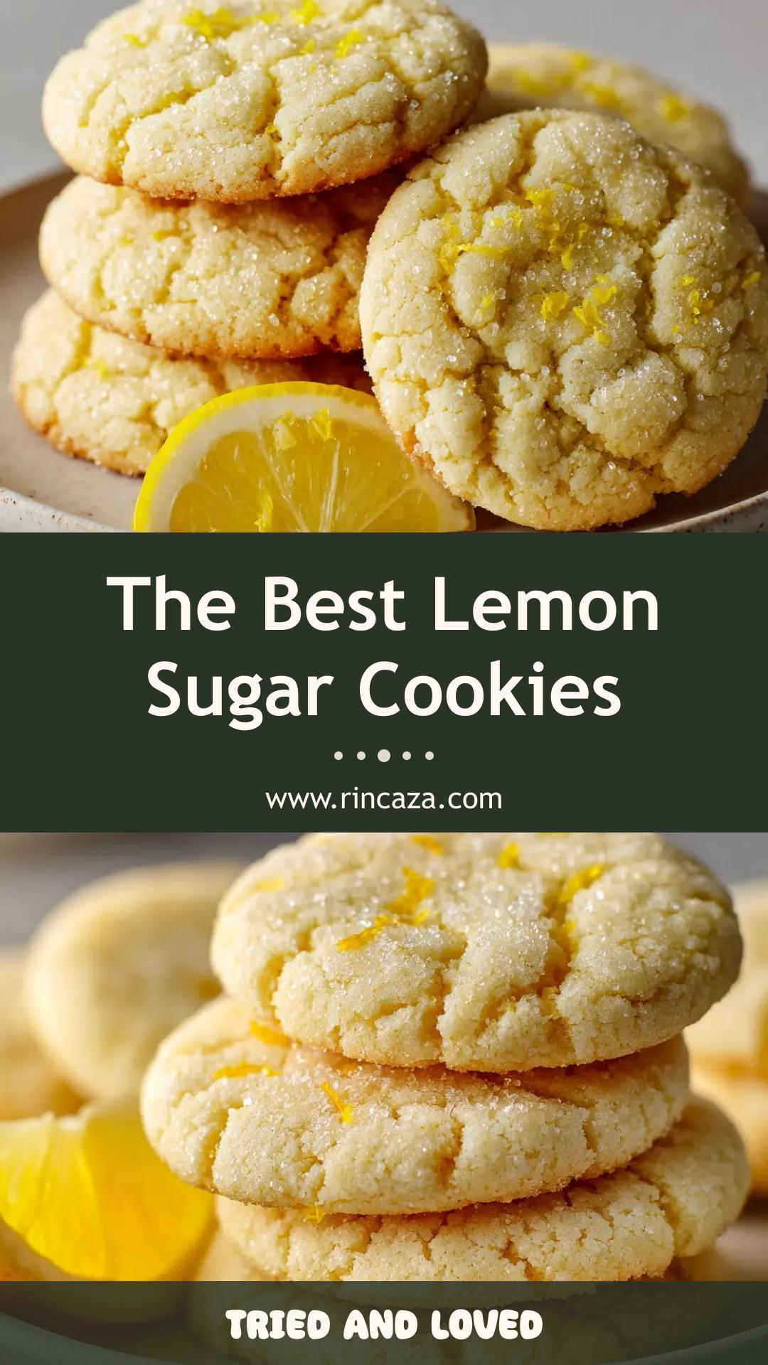 Lemon Sugar Cookies with Crinkly Tops and Lemon Zest — pin 2