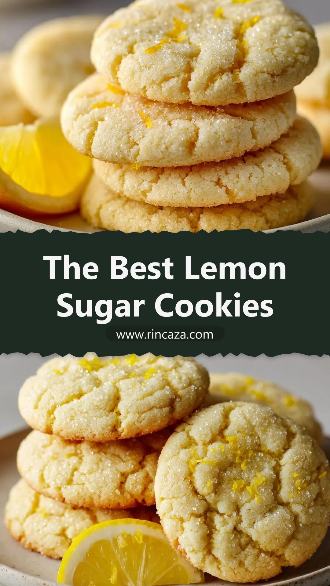 Lemon Sugar Cookies with Crinkly Tops and Lemon Zest — pin 1