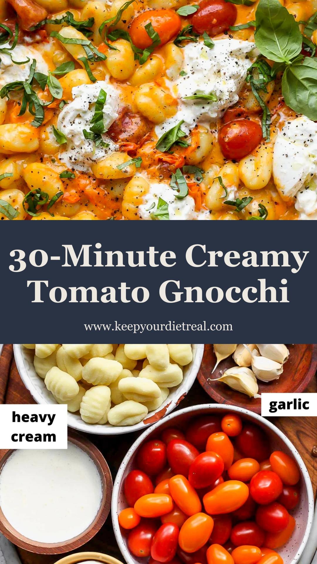 Creamy Tomato Gnocchi with Burrata: A 30-Minute Make-Ahead Dinner — pin 2