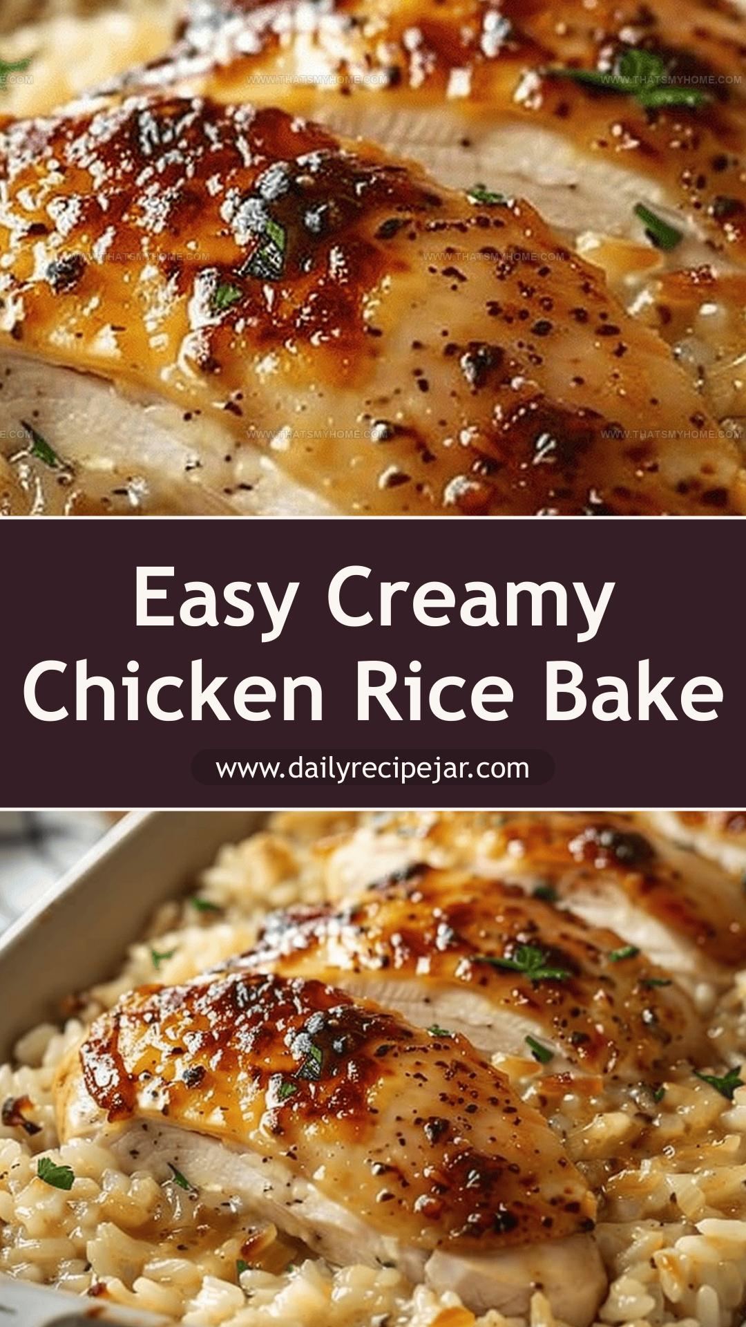 Creamy Chicken and Rice Bake with Savory Onion Soup Mix — pin 4